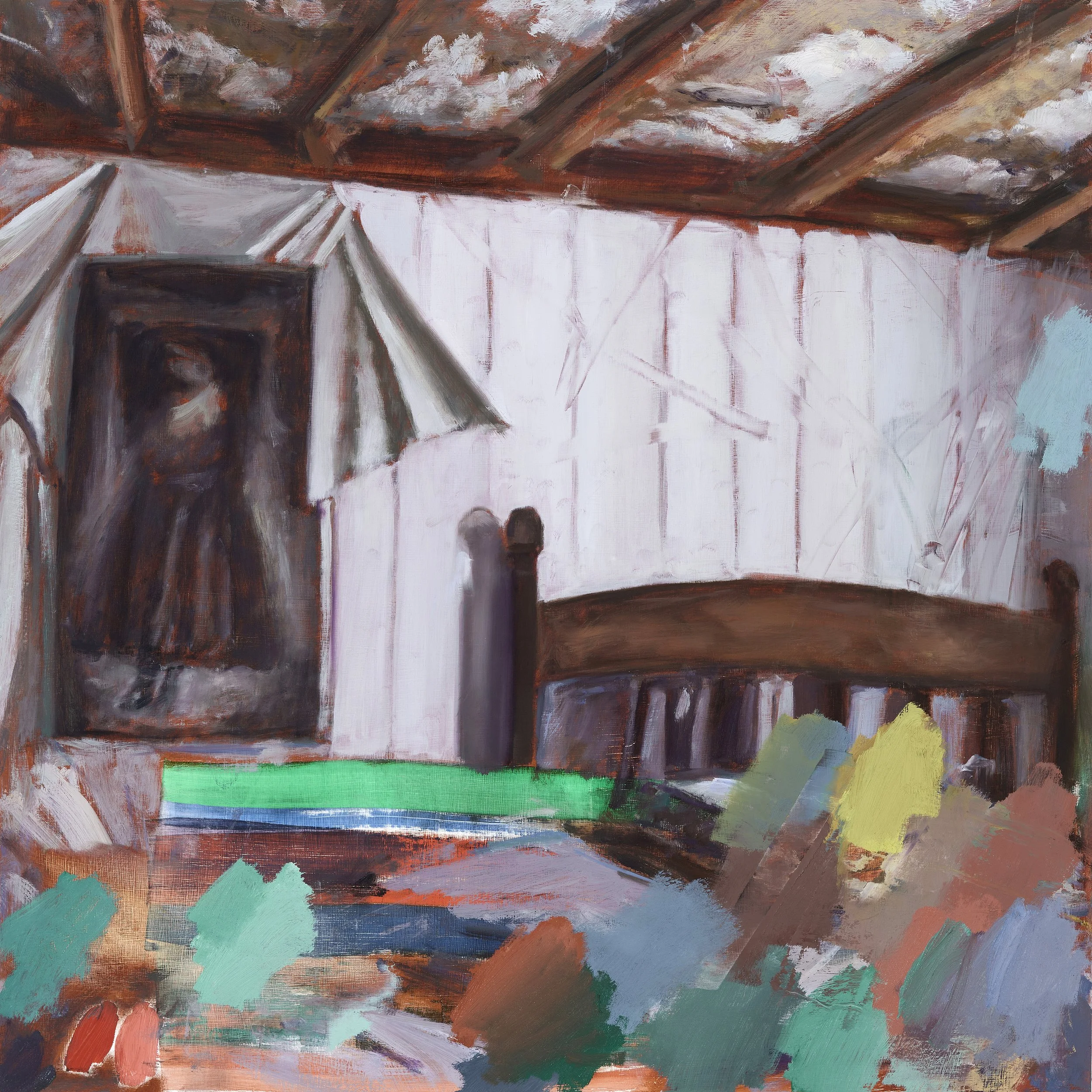  DAMIAN STAMER  Collaboration 67 (Angel): My photographic childhood memory exploring the bedroom of an abandoned rural North Carolina house filled with old junk. Hoarder, floor to ceiling. Mildewed sheets, stained blankets, strong tonal shifts. Old p