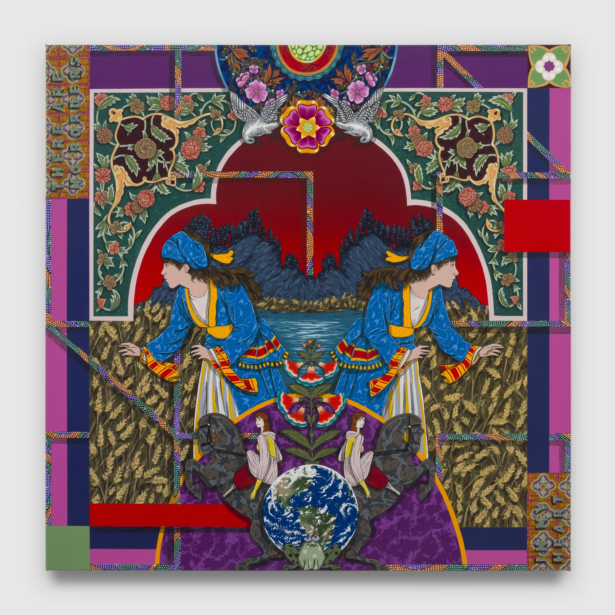  AMIR H. FALLAH  There Are No Boarders In My Heart , 2026 acrylic on canvas 36 x 36 inches   INQUIRE+  