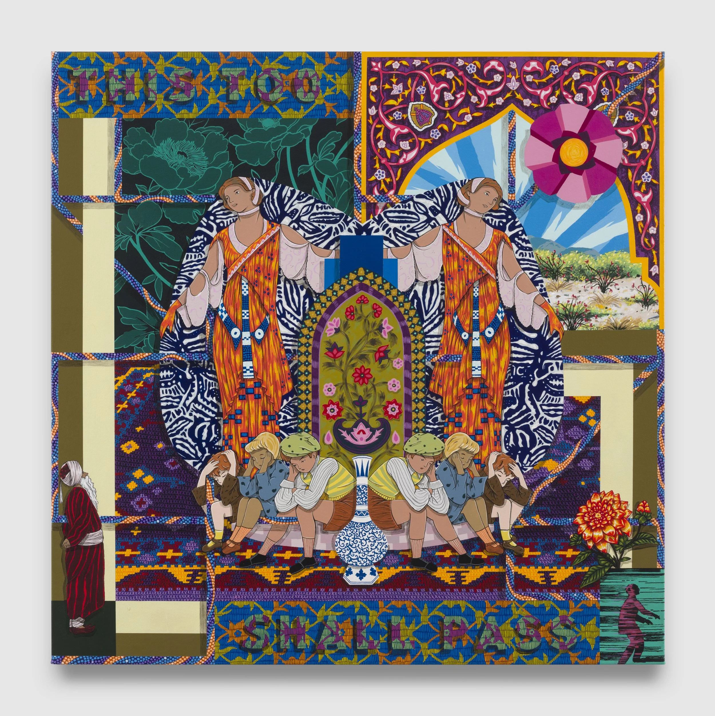  AMIR H. FALLAH  This Too Shall Pass , 2026 acrylic on canvas 36 x 36 inches   INQUIRE+  