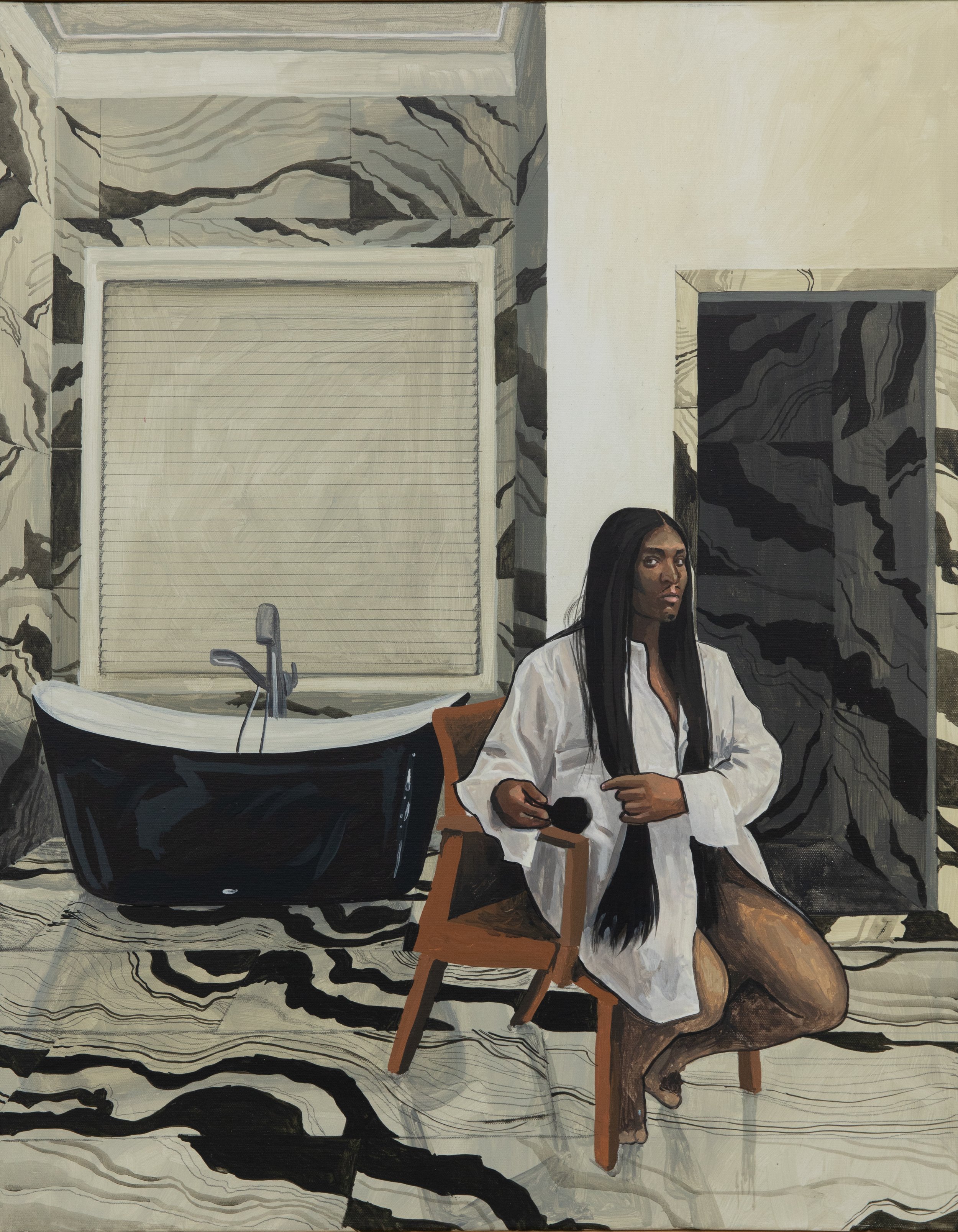  COREY PEMBERTON  Bussdown,  2026 house paint on canvas 28 x 22 inches   INQUIRE+  