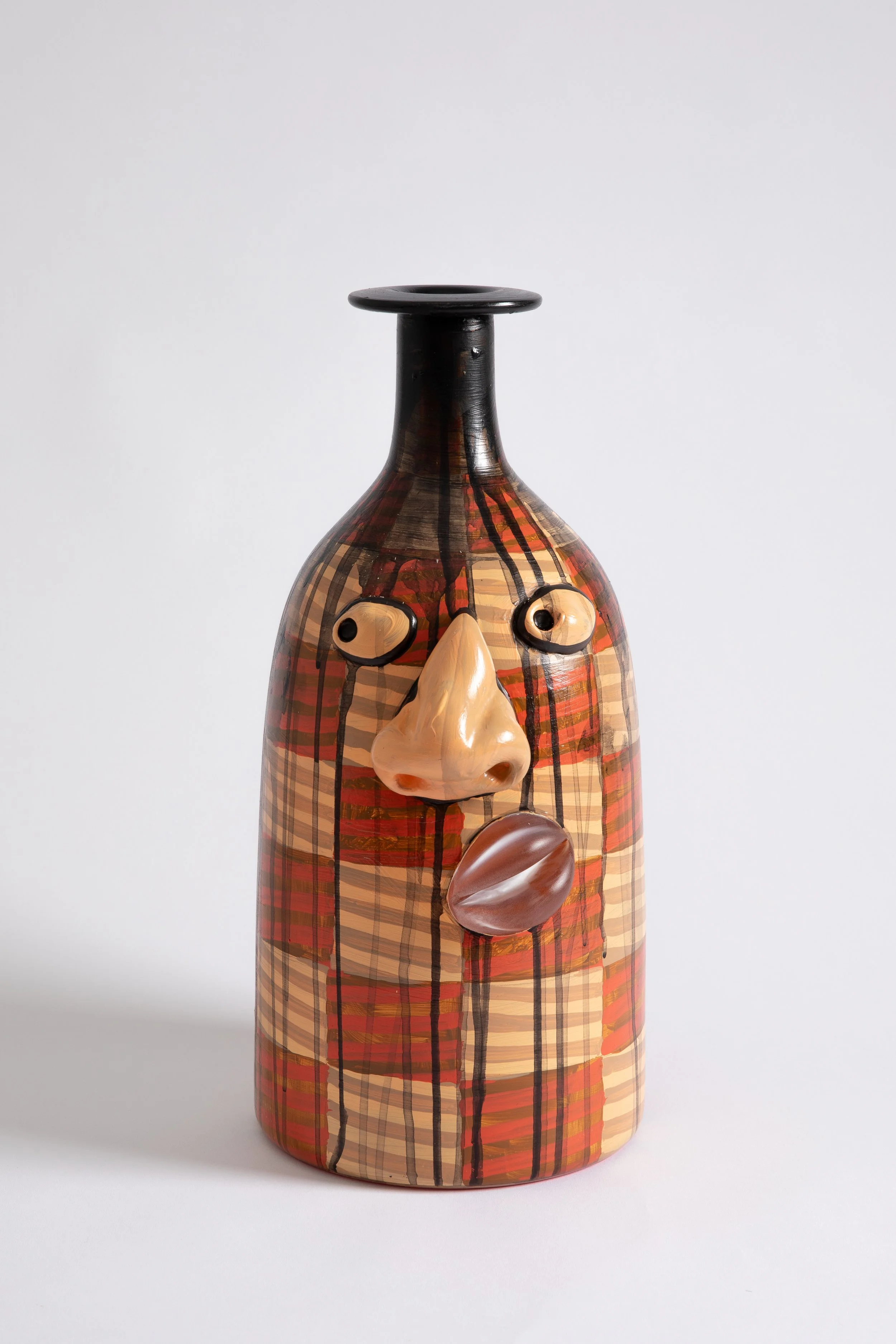  COREY PEMBERTON  Face Jug in the rain #1,  2026 blown glass and house paint 24 x 10 x 10 inches   INQUIRE+  