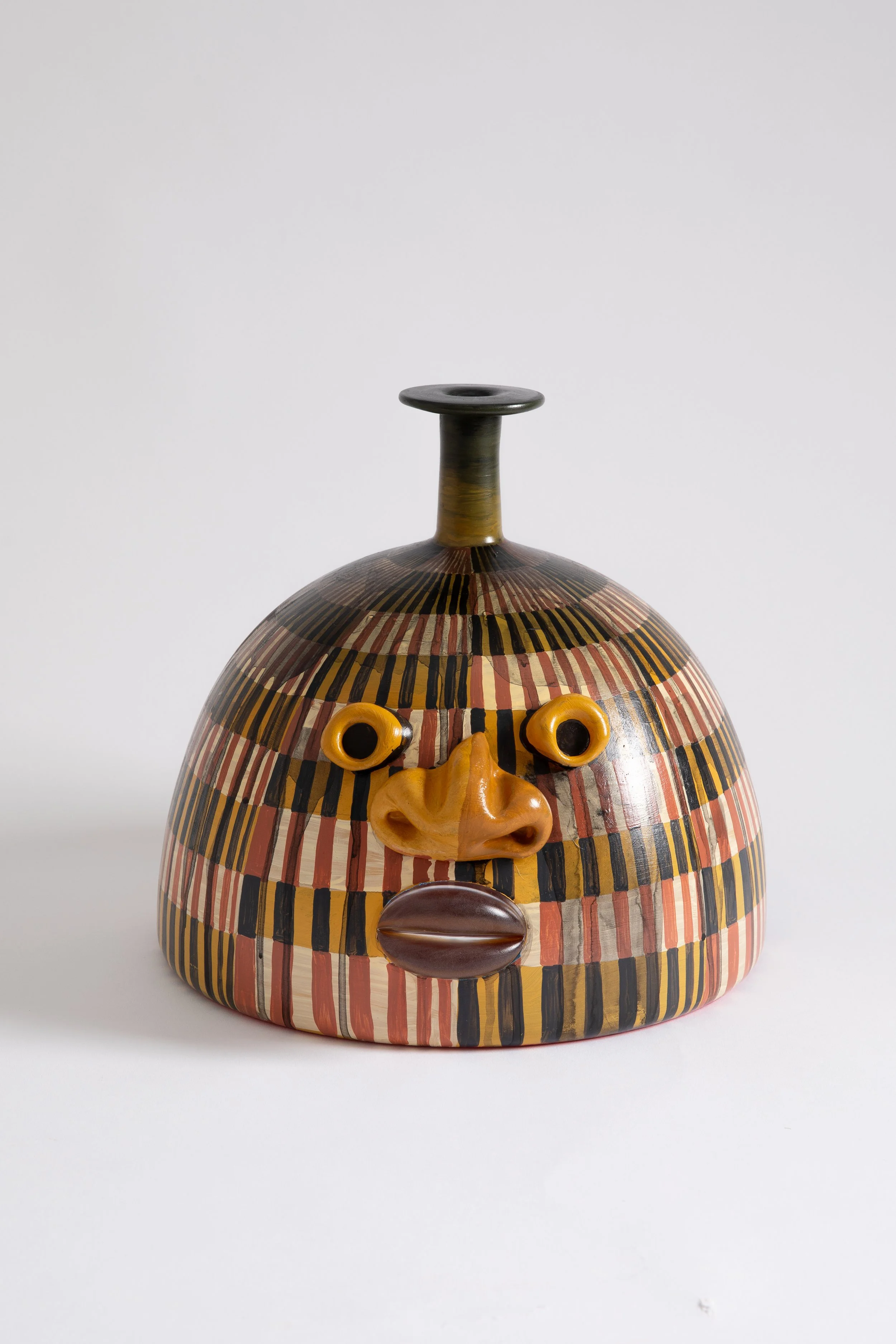  COREY PEMBERTON  Face Jug in the rain #2,  2026 blown glass and house paint 16 x 10 x 10 inches   INQUIRE+  