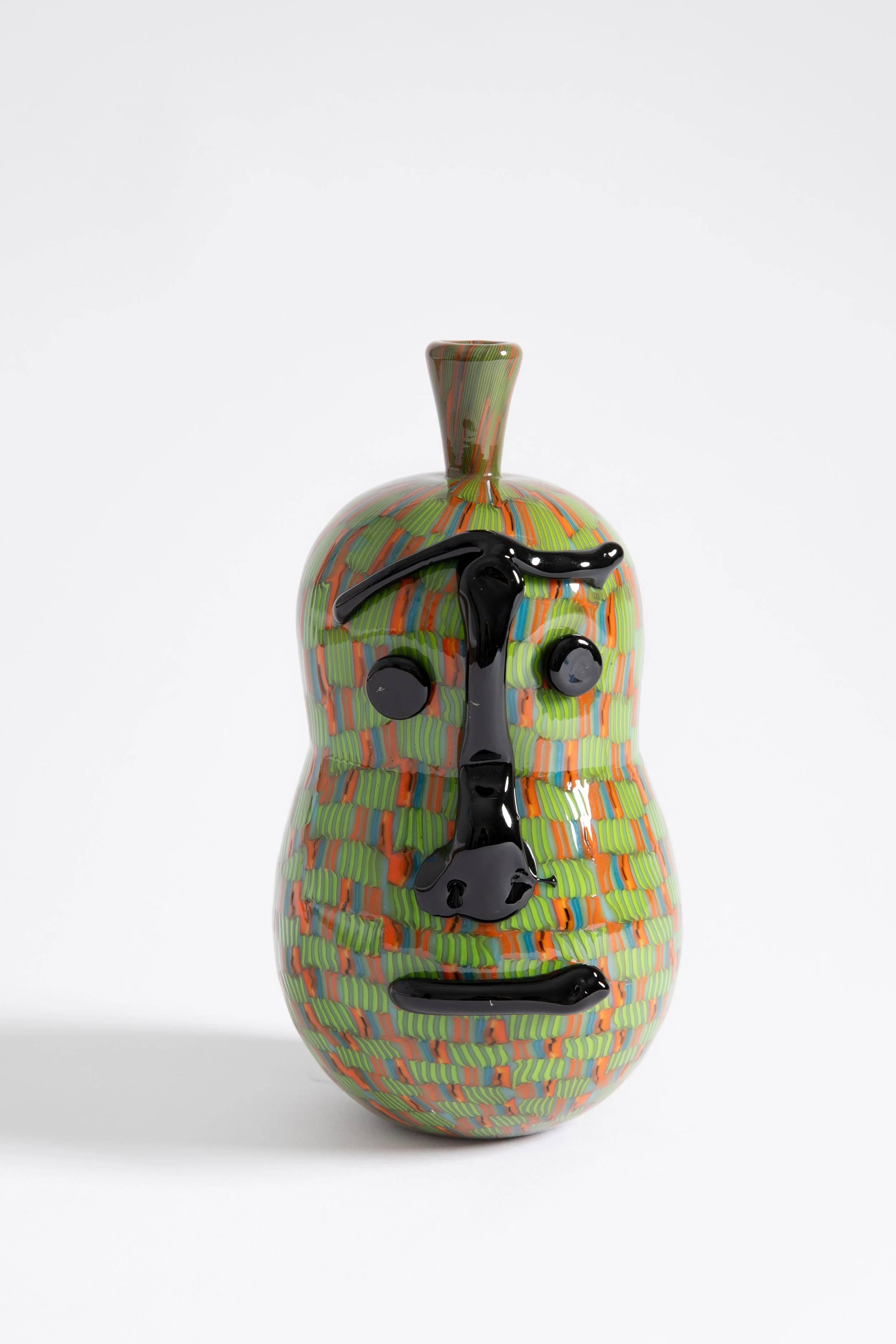  COREY PEMBERTON  Concerned Pear Face Jug,  2024 blown glass 8.5 x 4.5 x 5 inches   INQUIRE+  