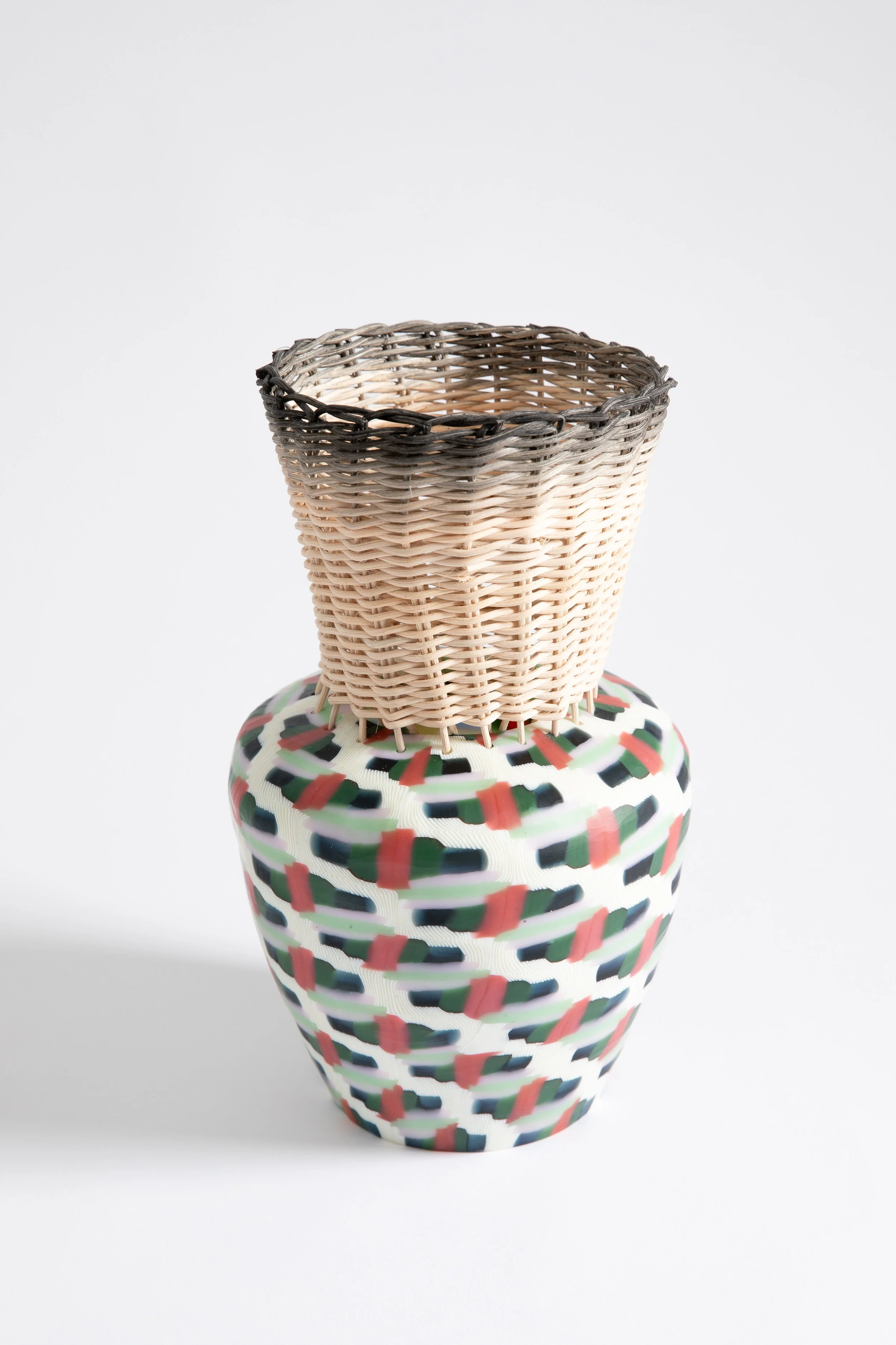  COREY PEMBERTON  Texture Study #1,  2026 blown glass, reed, and sumi ink 11 x 8 x 8 inches   INQUIRE+  