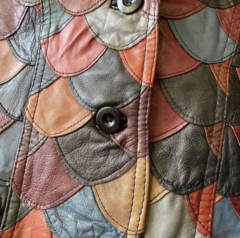 Genuine Leather Vintage 70s Patchwork Leather Jacket