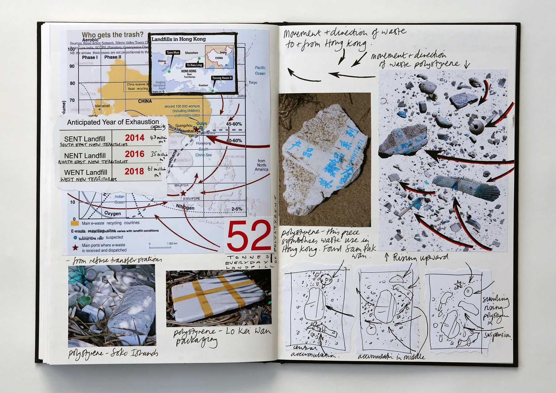 Hong Kong Soup:1826 - sketchbook page - Polystyrene