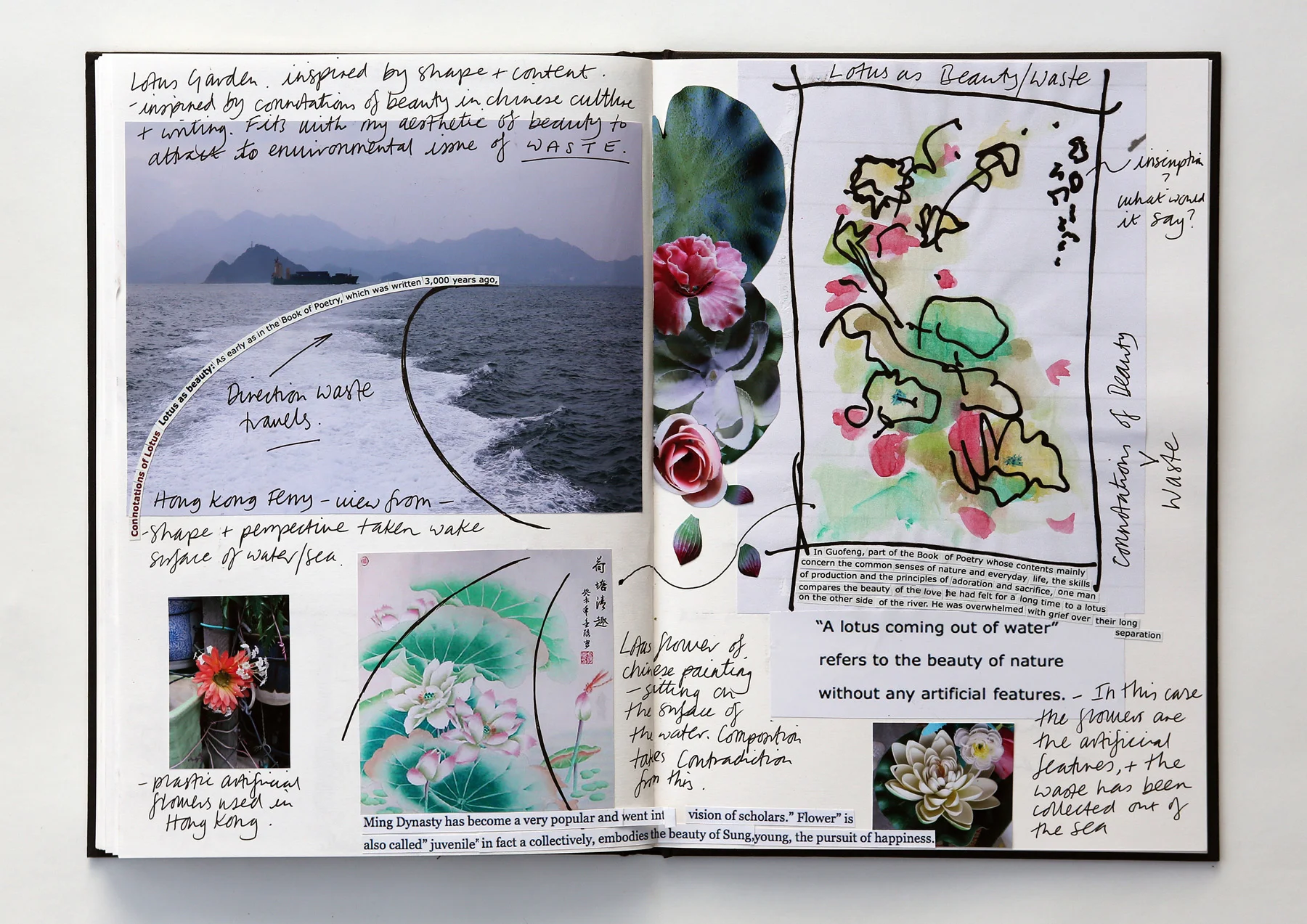 Hong Kong Soup:1826 - sketchbook page - Lotus Garden