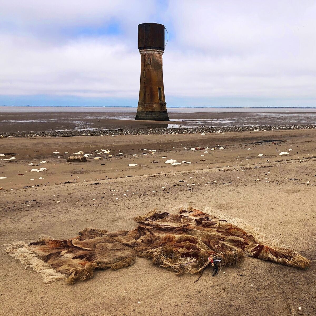 Synthetic (plastic) carpet washed up on the shoreline - sadly only one of many items I struggled to remove last week. But what was most alarming was the amount of microplastic pieces not visible in these images&hellip; and all recovered from a nature