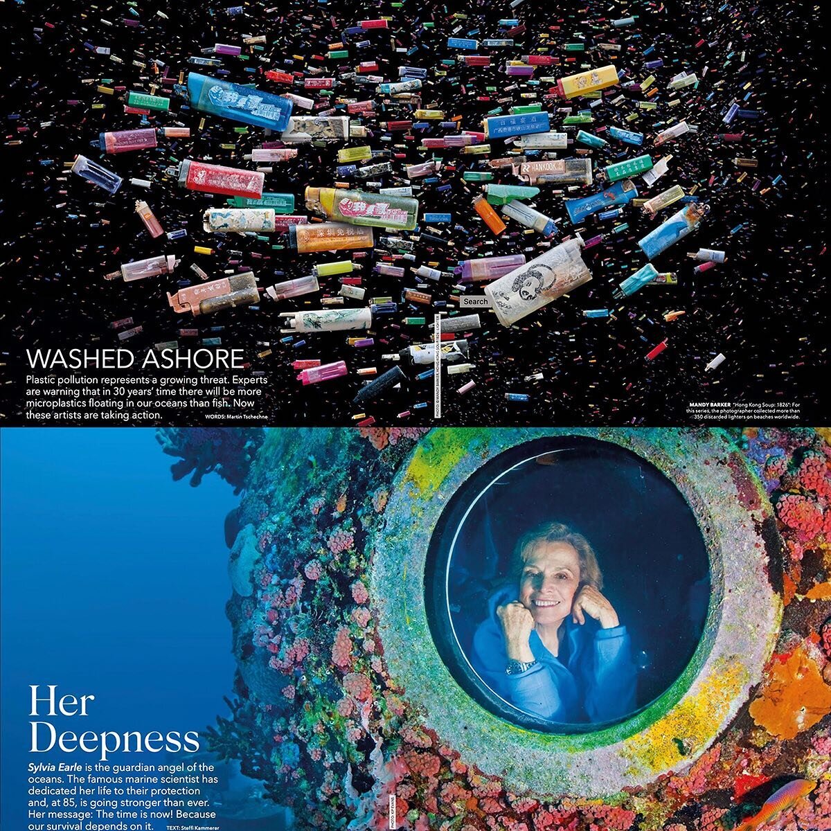 Honoured to be alongside Sylvia Earle in The Water Issue of GG Magazine Quarterly. June / July / August No.3/21 &ldquo;Trust the Ocean as if your life depends on it, because it does. Most swordfish now no longer live long enough to breed: eating thes
