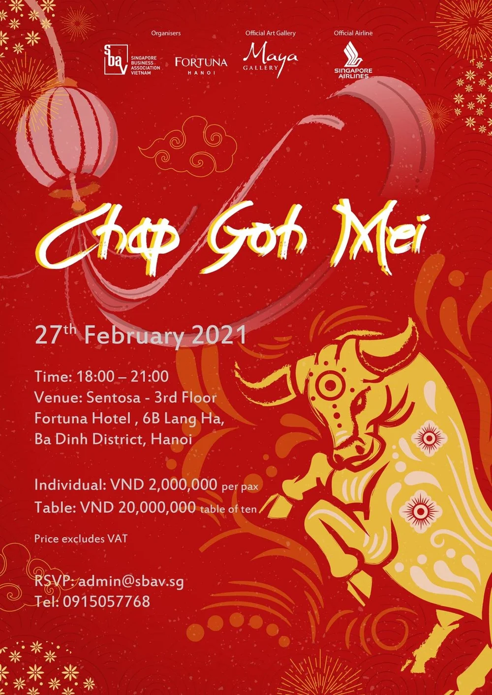 Chap Goh Mei 27 February 2021 Singapore Business Association Vietnam