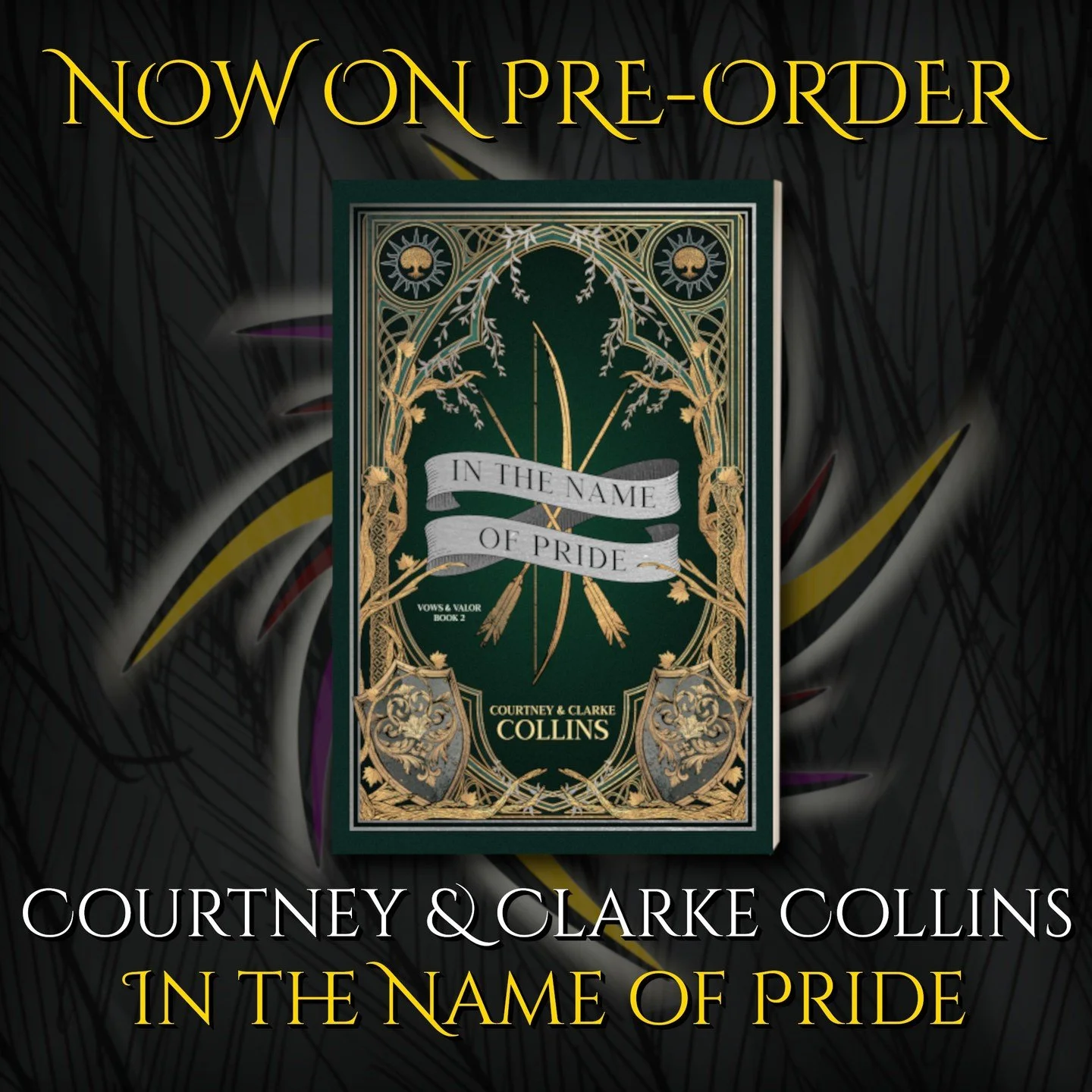 Sandwiched between the holidays comes the Pre Order announcement for Courtney and Clarke's - @collins_authors sequel, In the Name of Pride!

The one place she always wanted to be is now the one place she cannot escape.

After a lifetime of separation