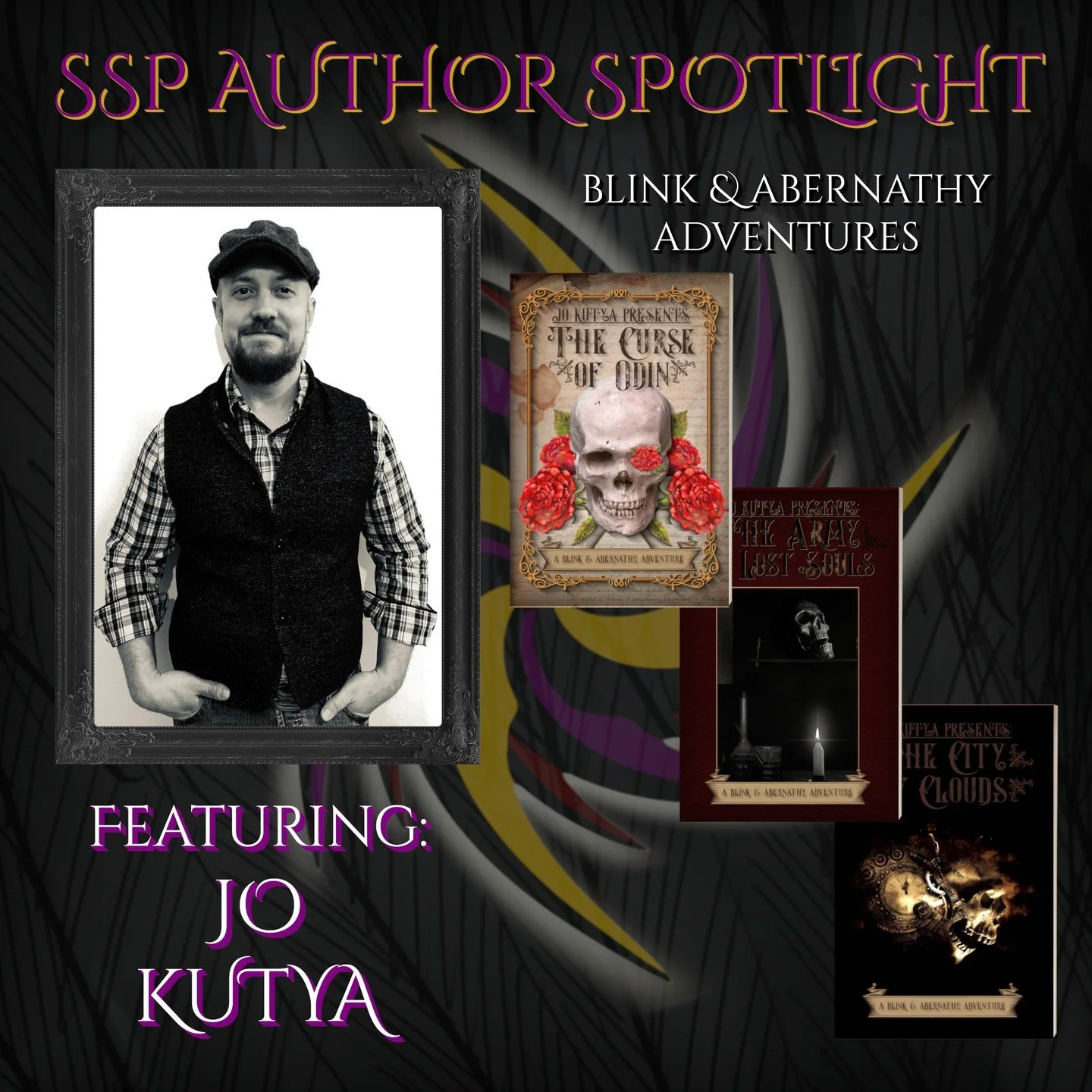Today's SSP #authorspotlight goes to Jo Kutya!

Jo Kutya is an animal-loving sci-fi and fantasy writer from the UK. when his imagination doesn&rsquo;t have him lost in the murky alleys of Victorian London, he&rsquo;s found in the garden, usually with