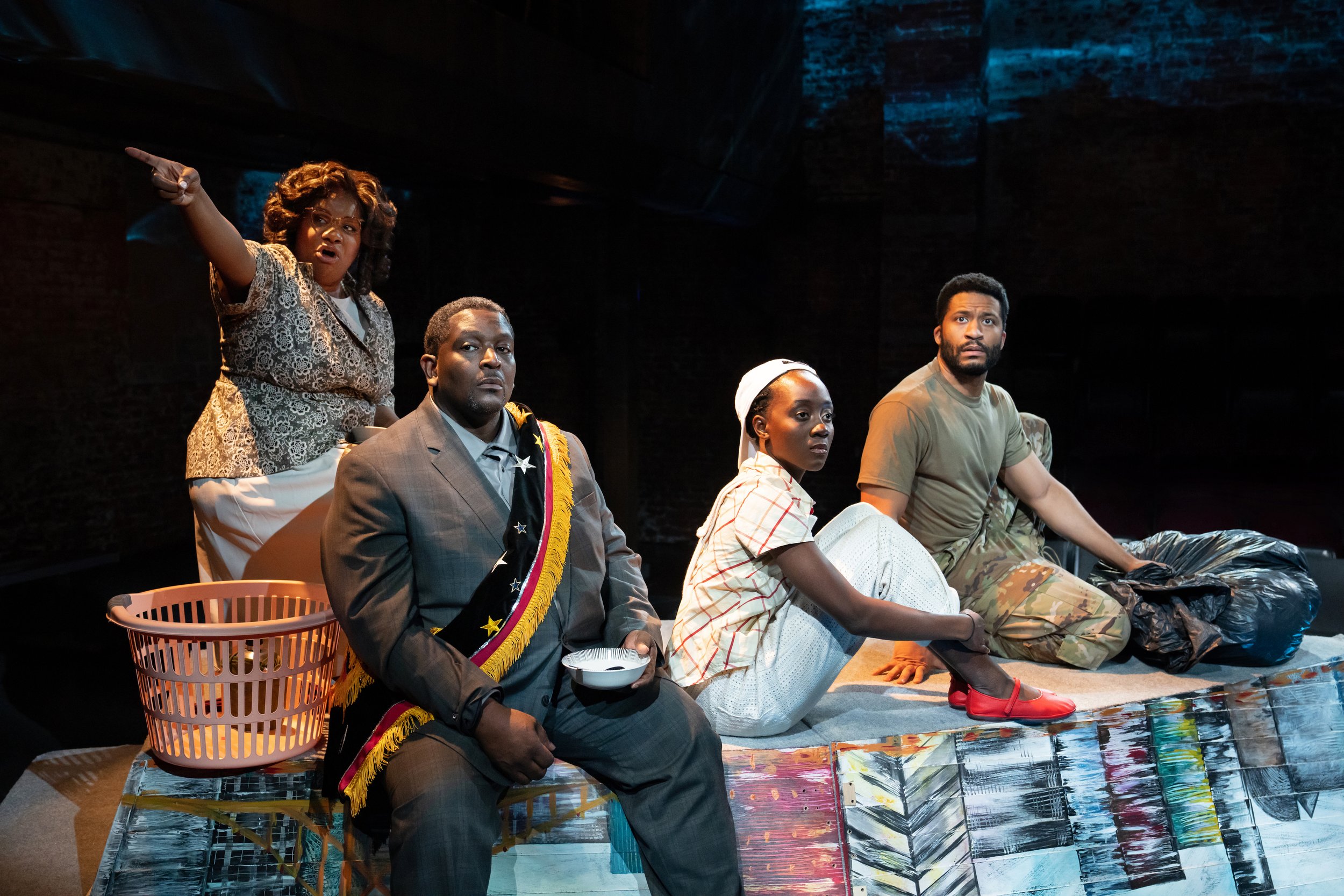 Adrienne C. Moore, Lance Coadie Williams, Tẹmídayọ Amay, and Sean Boyce Johnson in BLACK ODYSSEY at Classic Stage Company - Photography by Julieta Cervantes.jpg