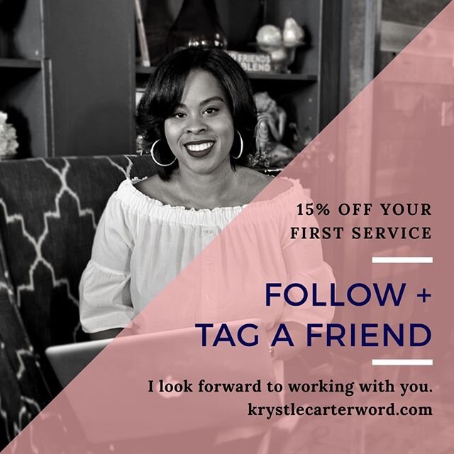 You can save 15% on your first service if you follow me and then tag a friend and ask them to follow me. ⁣
⁣⁣
I&rsquo;d love to support you on your next creative project, branding refresh, or business launch. You can set up a complimentary consultati