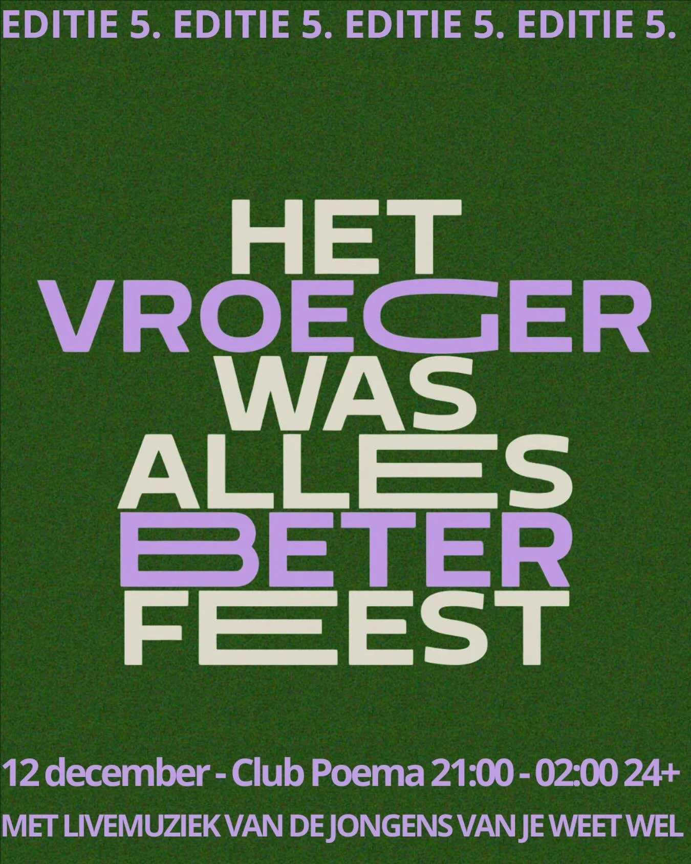 Vrijdag 12 december, terug naar toen! We beginnen al om 21.00u, live piano entertainment van @dejongensvanjeweetwel Zij spelen alles op verzoek, Live! Ook bij onze dj kun je al je verzoekjes kwijt! 24+!

Tickets in Bio!