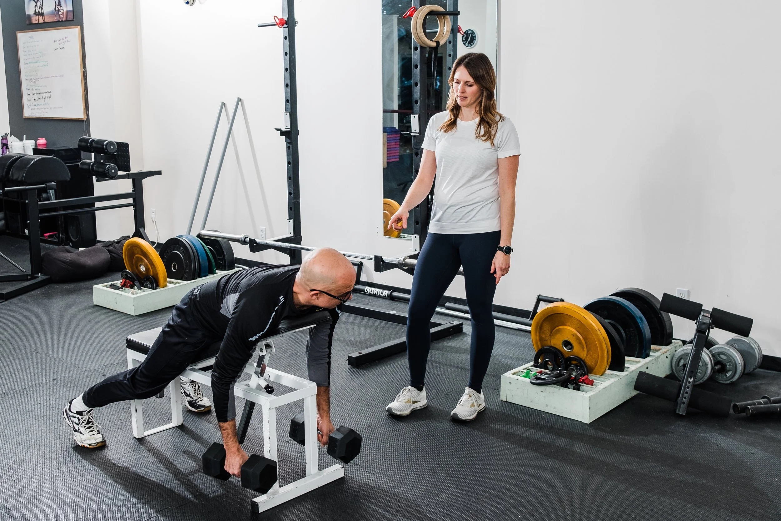 Stacey Carswell personal training client in guelph gym