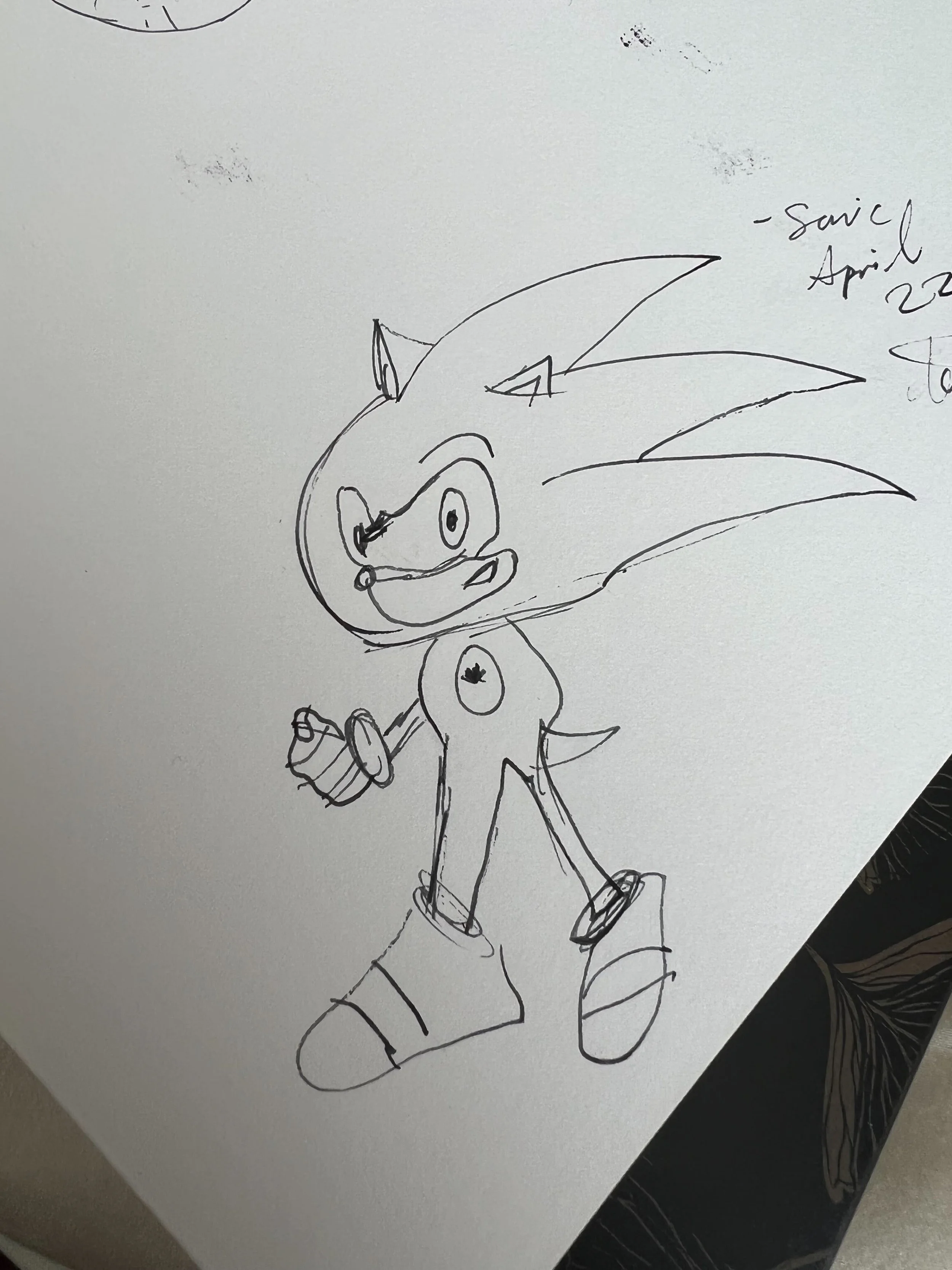 when I drew sonic from memory