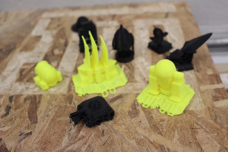Game board pieces designed and produced with a 3D printer