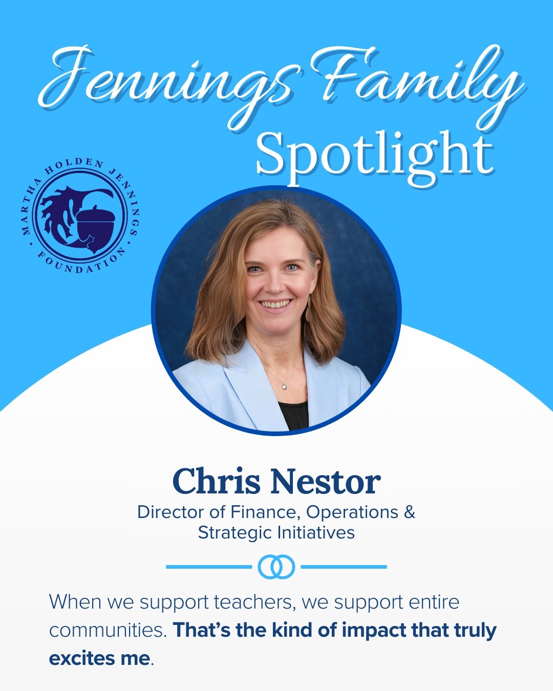Jennings Family Spotlight: Chris Nestor
Director of Finance, Operations &amp; Strategic Initiatives (FOSI)

Meet Chris Nestor, whose career reflects the powerful intersection of business acumen and a deep passion for education. With an undergraduate 