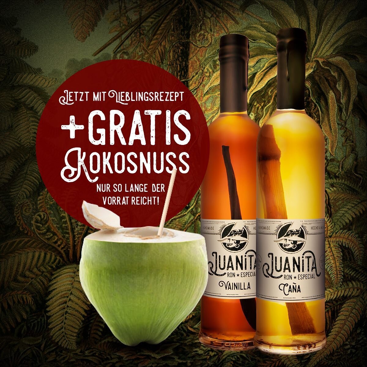 senorita.juanita.ron Geschenkideen
 
Pipa fria con ron. Coco Loco!
Lust auf einen coolen Drink? Auf senorita-juanita.com verrate ich Euch mein Lieblingsrezept! Pipa fria con ron!
 
Und bei jeder Bestellung gibt es eine grüne Kokosnuss dazu! Jetzt au