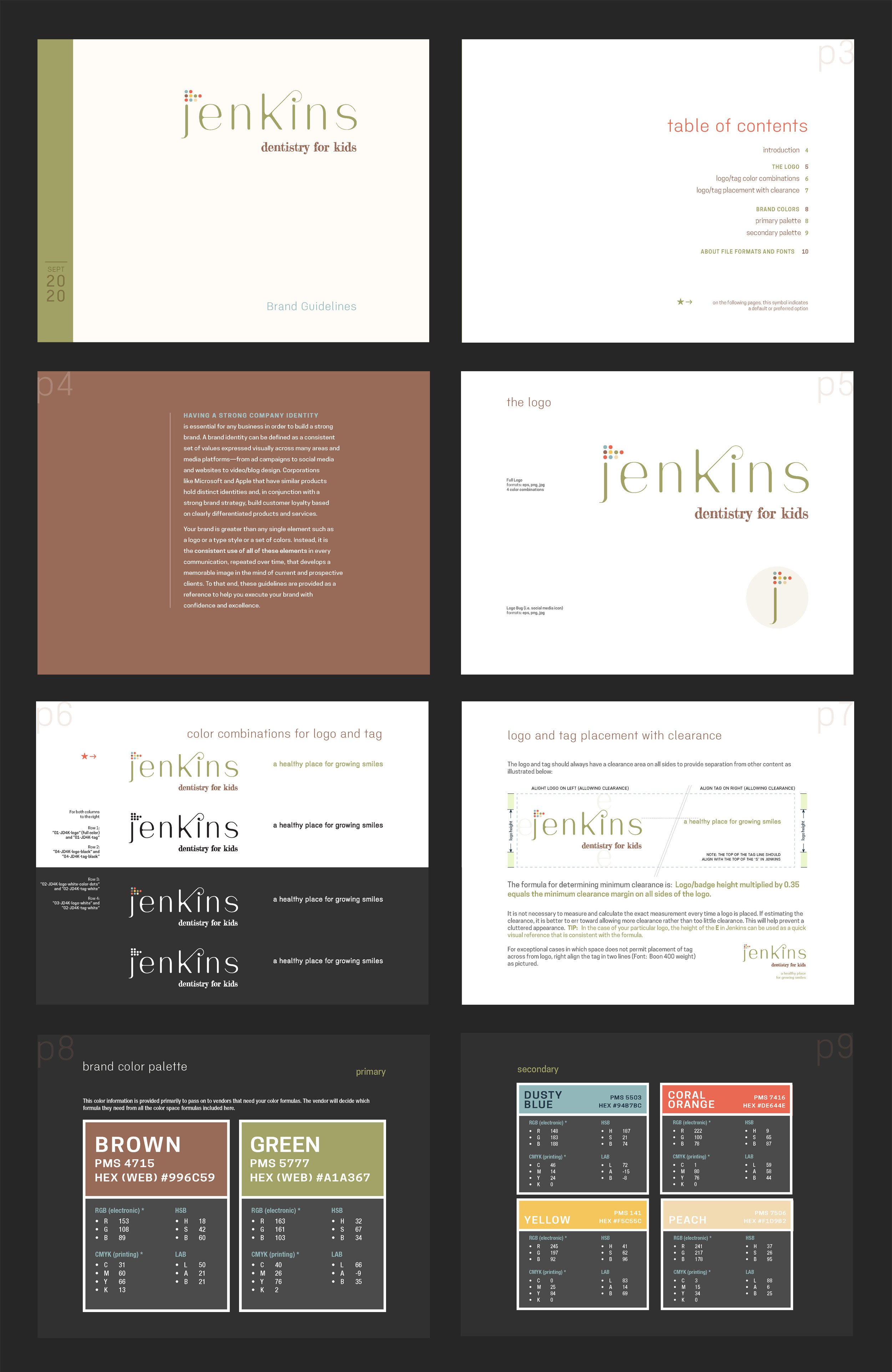 Jenkins Dentistry for Kids | Brand Standards Guide