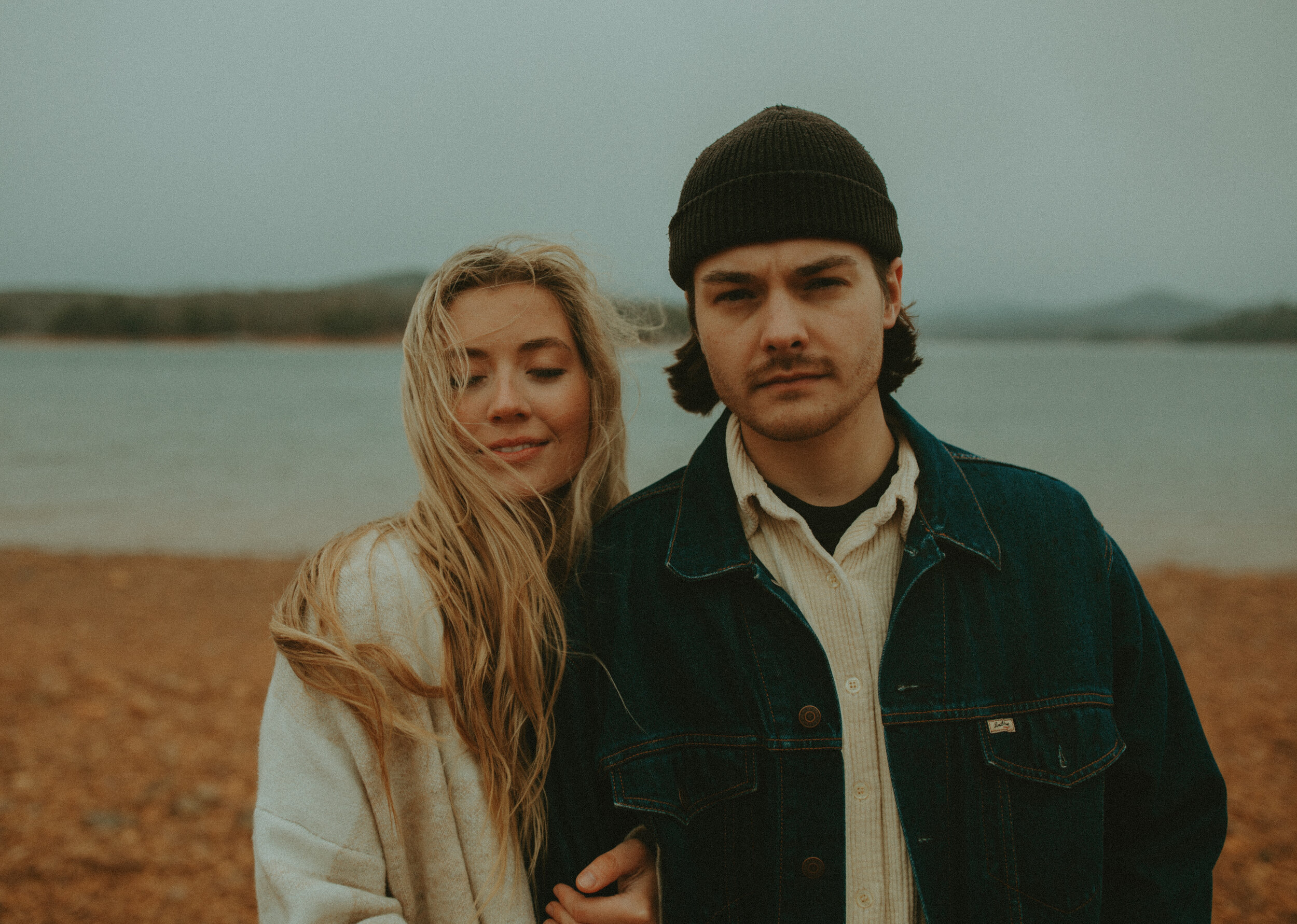 Winter Beach Couples Session - North Georgia