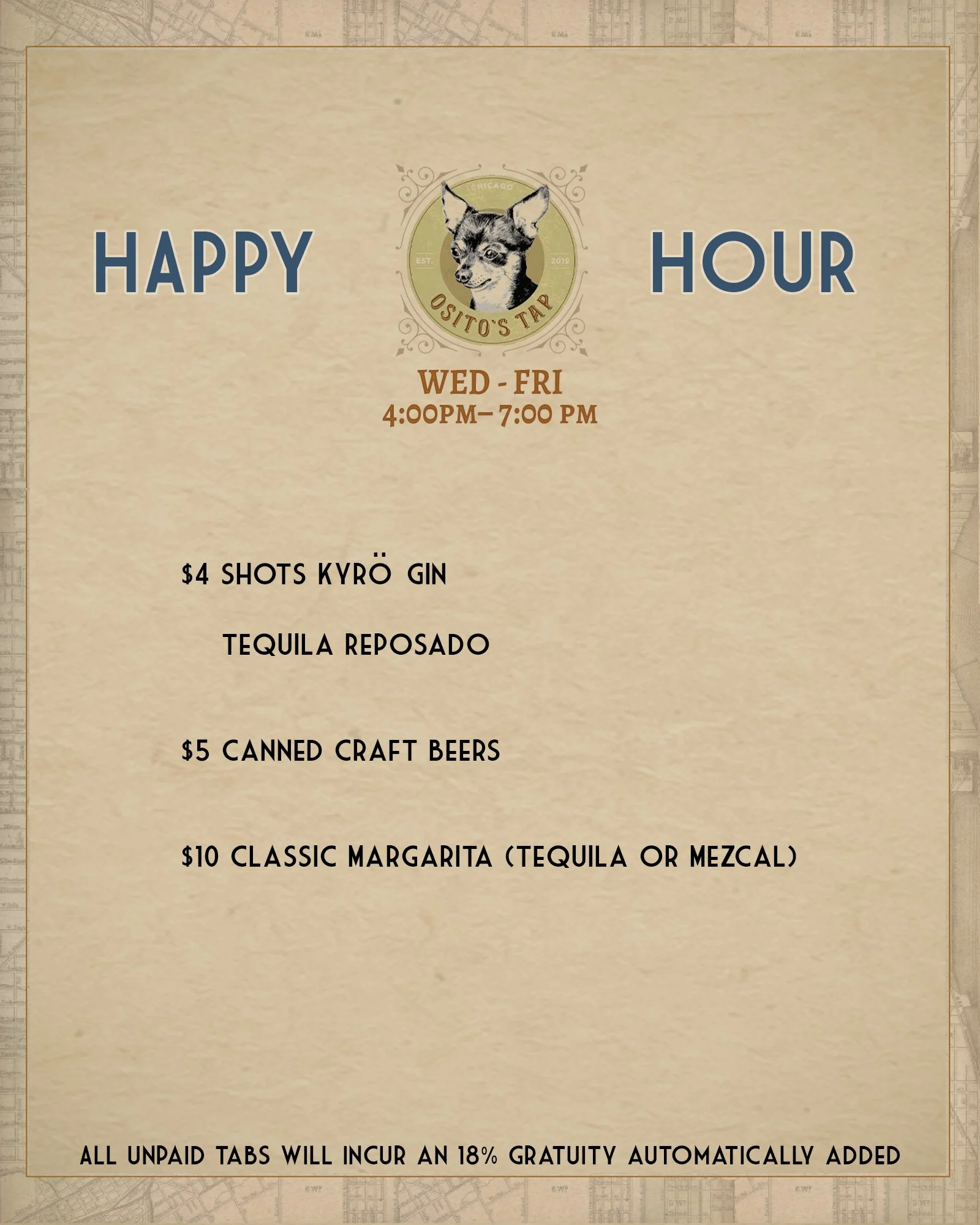 Happy hour osito s tap