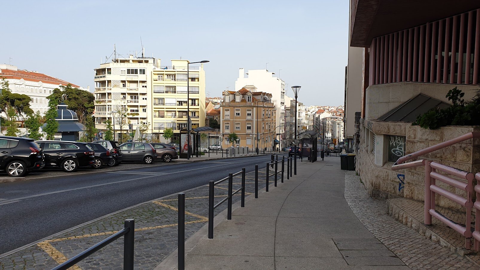 Deserted streets in Lisbon, March 18, 2020