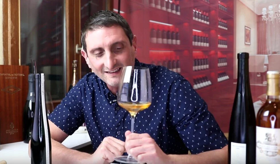 Our Julien Miquel enjoys Staffelter Hof’s Beerenauslese.