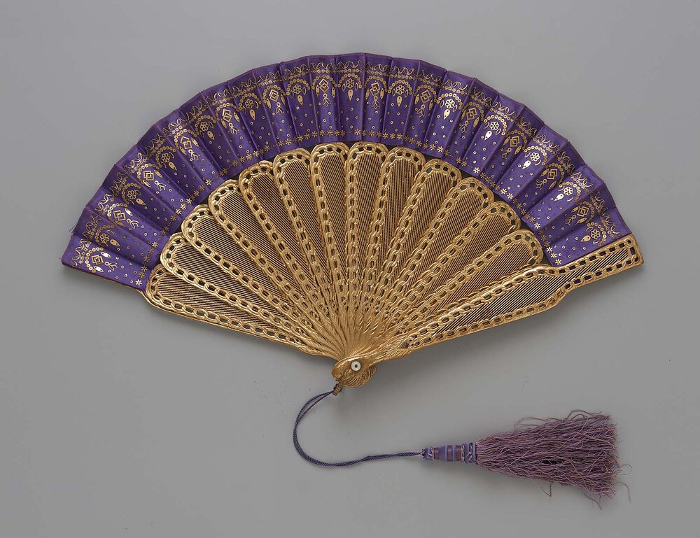 1867-1876 Silk Satin Fan, MFA Boston