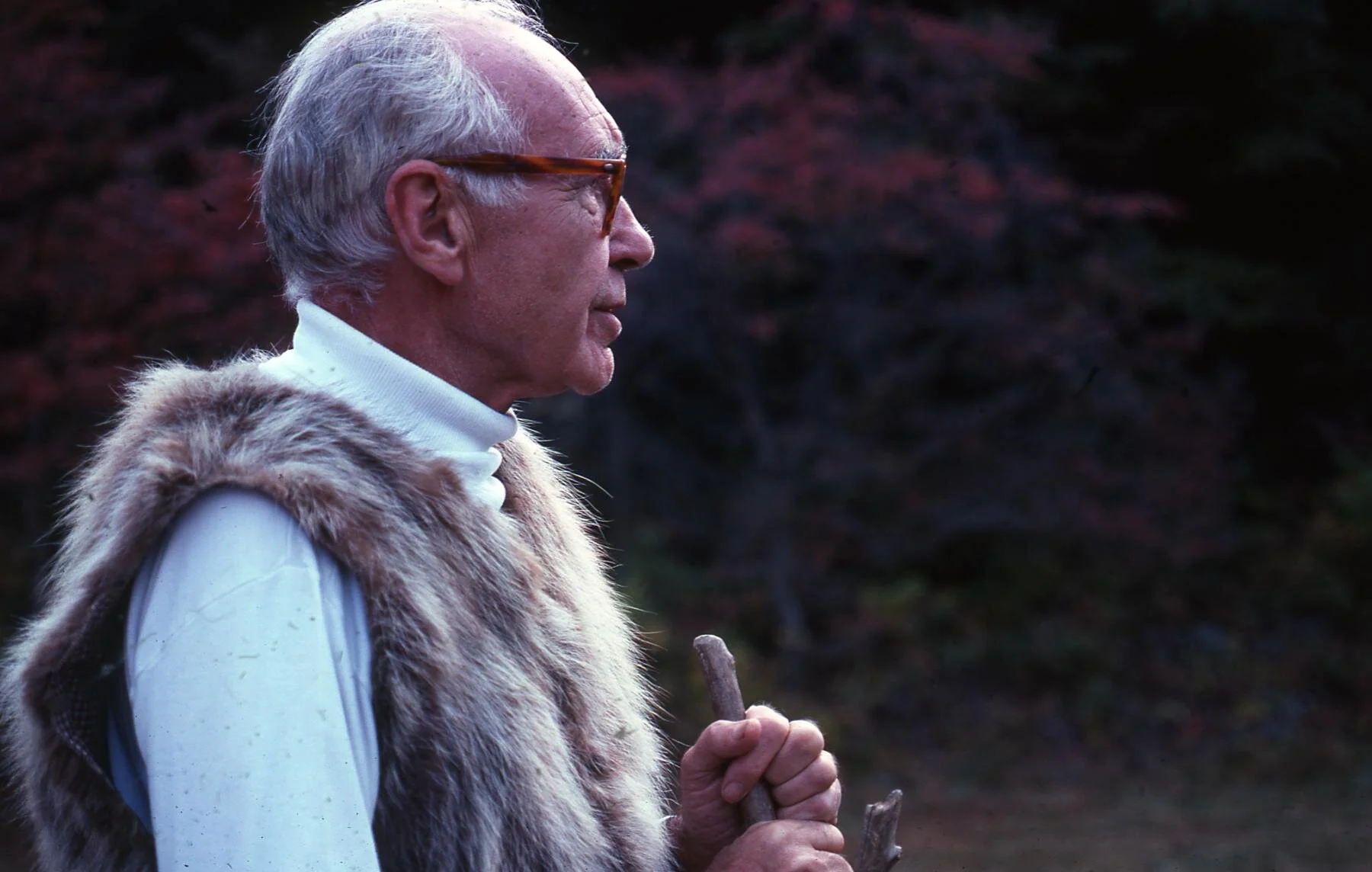 Russel Wright at Manitoga, circa 1970.