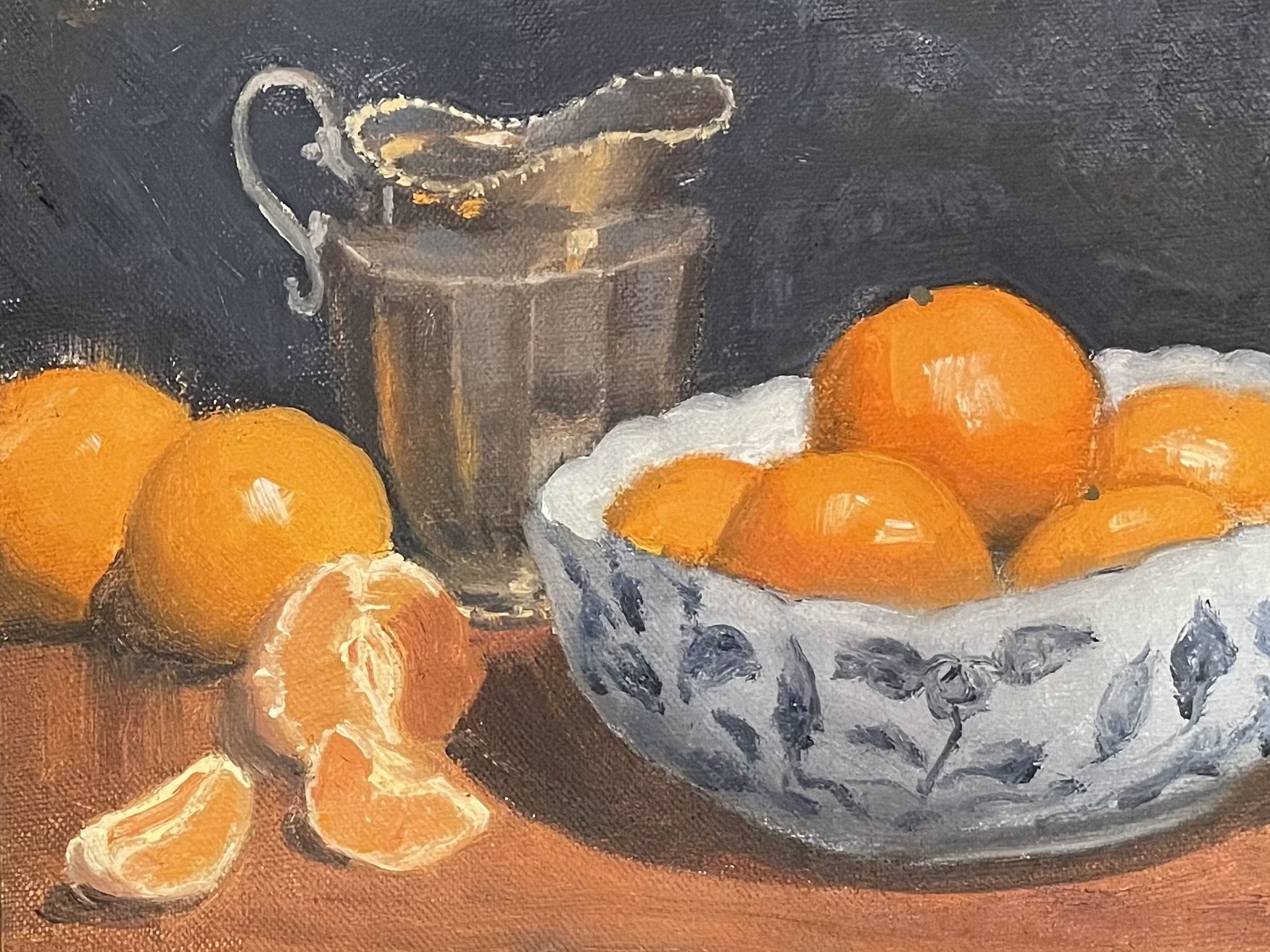 Tangerines and Silver, 8"x10"