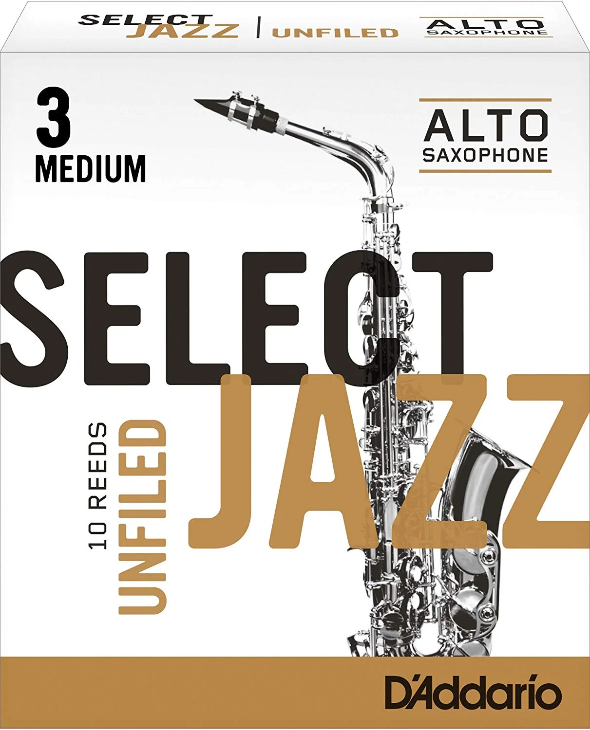 D'Addario Jazz Select Unfiled Alto 3 Med.