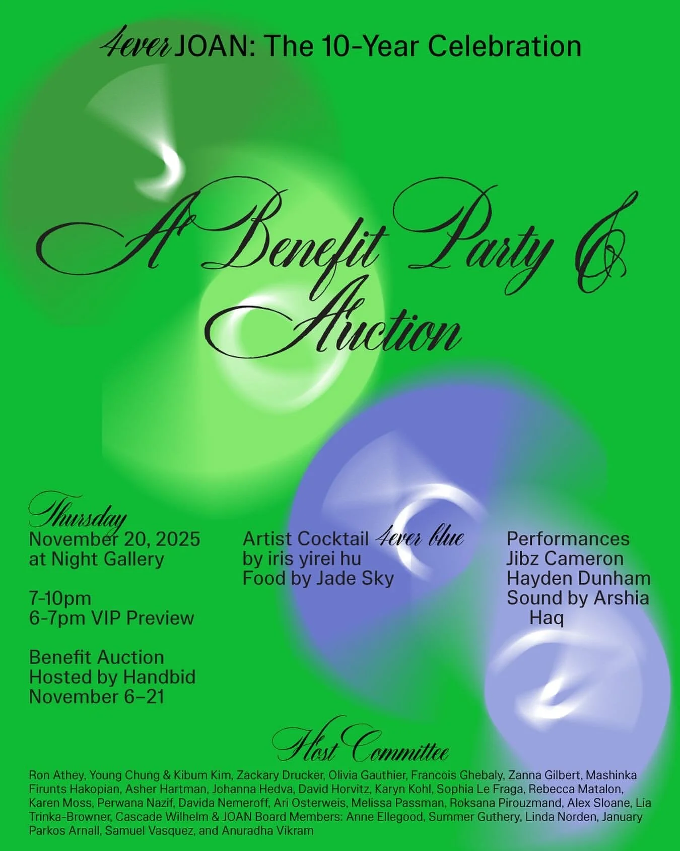 4ever JOAN: The 10-Year Celebration — Benefit Party &amp; Auction at Night Gallery