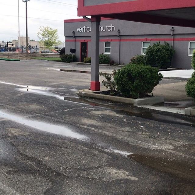 New parking area , dig out grass , 6 inch #53 stone , 2 in binder 1 and half surface, clean , fill cracks, seal coating and new pavement markings design ... during all that rain... HAPPY CUSTOMER