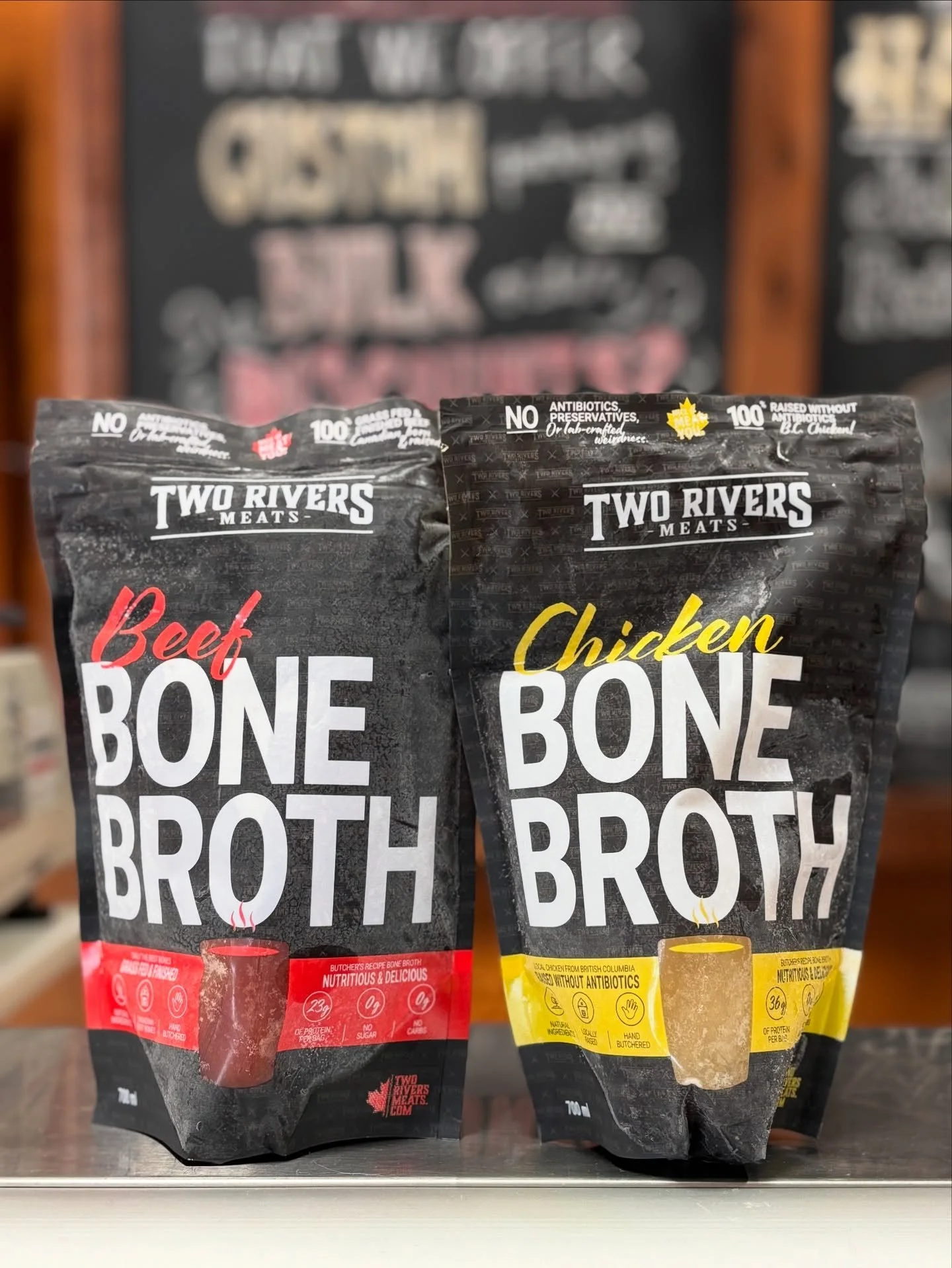 We&rsquo;re excited to share that we now carry @tworiversmeats Bone Broth!
 
These incredible broths are nutrient-dense, savoury, and deeply flavourful &mdash; made using only Canadian born, raised, and grazed bones. Their beef is 100% grass-fed and 