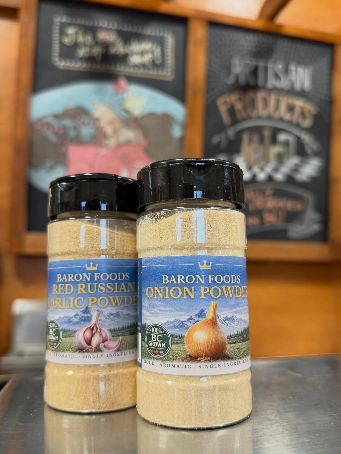 We&rsquo;ve got the secret to unforgettable flavour🧄🧅

We&rsquo;re excited to introduce Baron Foods Red Russian Garlic and Onion Powder to our shelves. Brandon, a young local entrepreneur, stopped by our shop to share these special products grown b