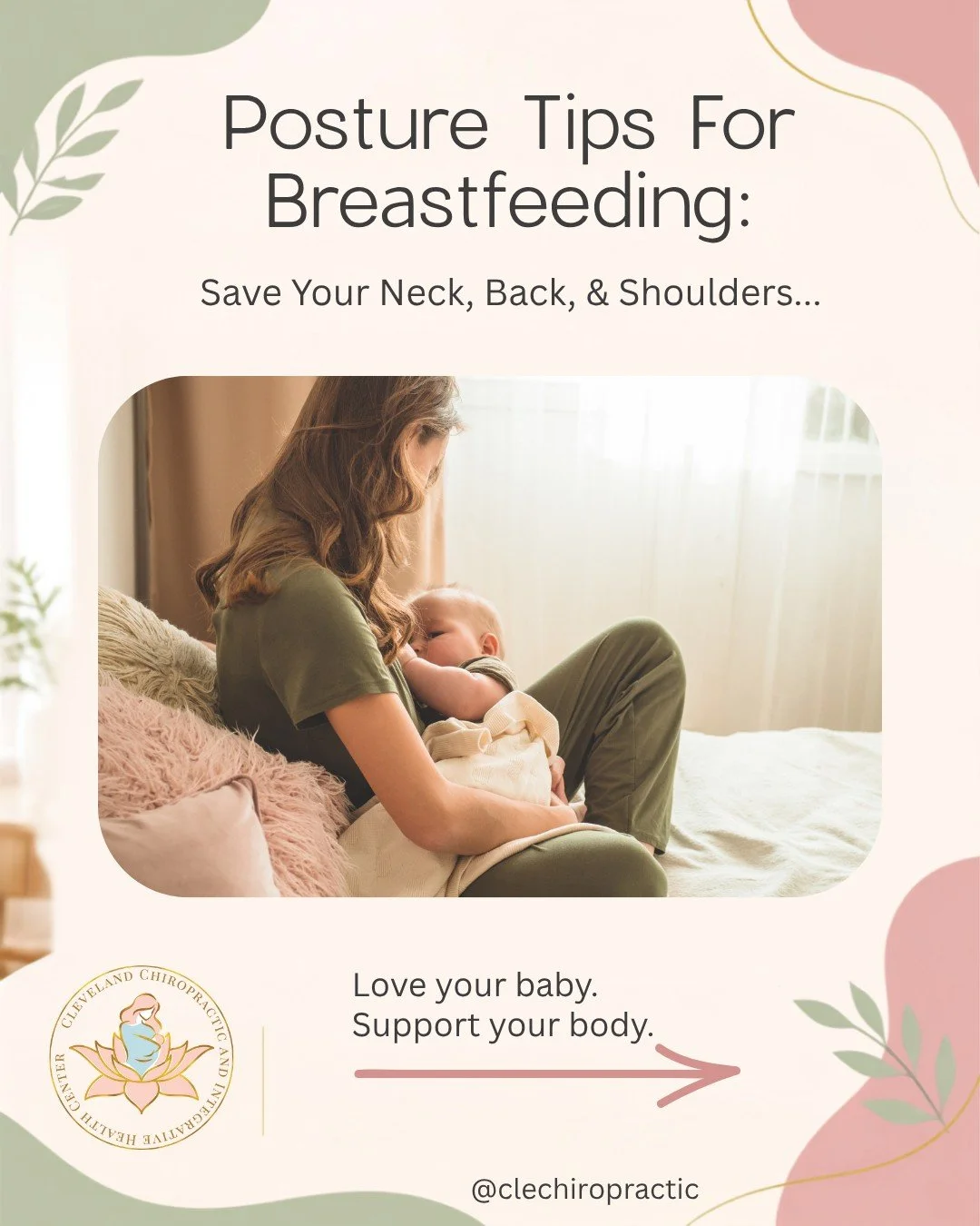 Feeding your baby can mean **hours each day** in the same position&mdash;and it's no wonder so many moms end up with neck pain, tight shoulders, headaches, or an aching back.

One of the biggest changes you can make? **Bring your baby to you instead 
