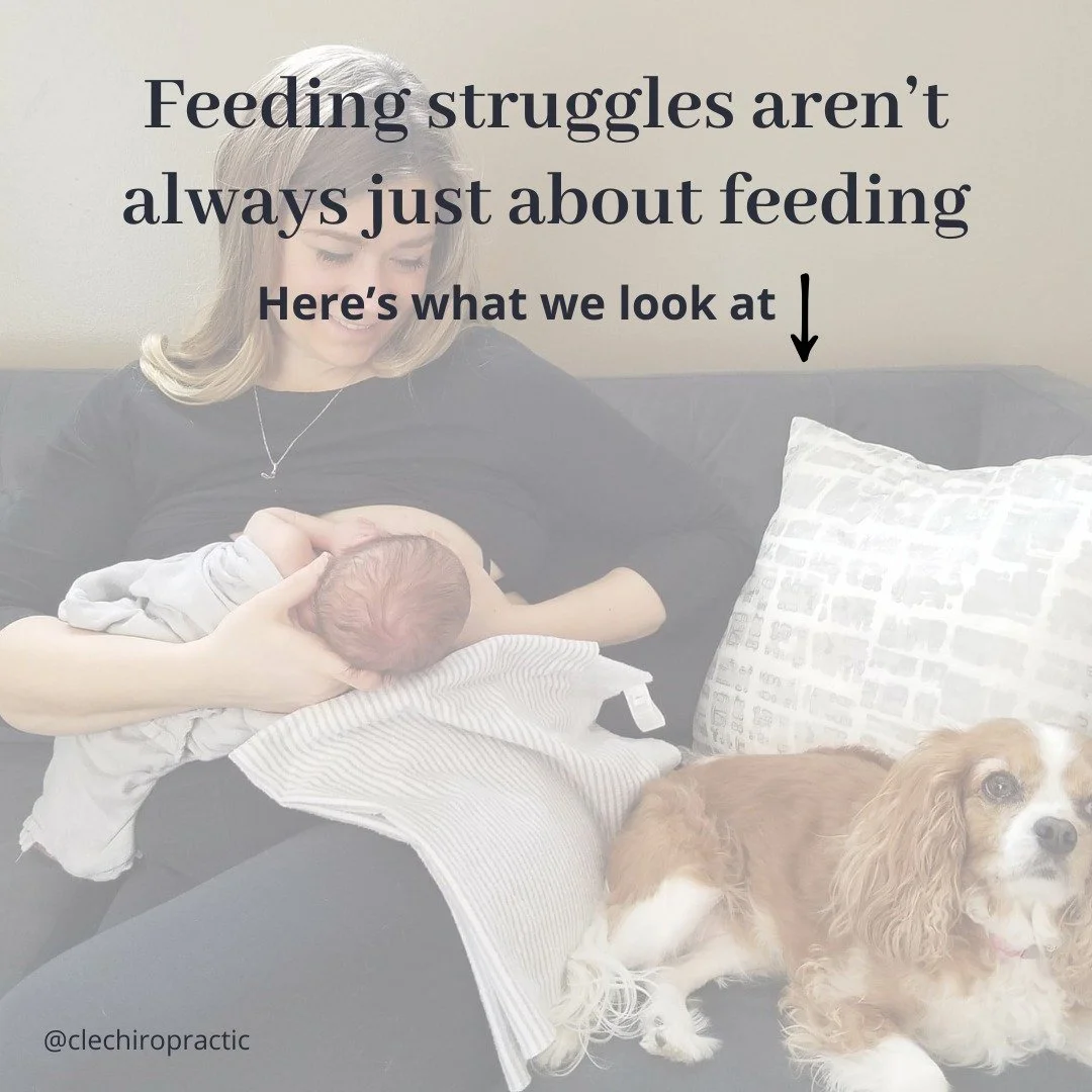 When a baby comes to our office because feeding isn't going the way everyone hoped, we don't only look at the latch. 

We start by listening. 

What does feeding look like right now?  Is it painful?  Is baby clicking?  Is milk leaking?  Is baby poppi