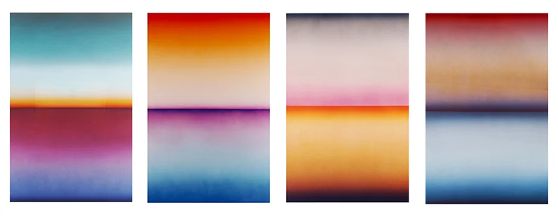 UNTITLED WORKS ON PAPER, 2019, acrylic on paper, 30"x22", (34" x 26" framed)