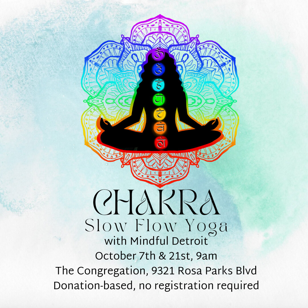 Curious about your chakras? Join me to learn how you can utilize poses, breathwork, meditation and mantra to align your chakras for optimal health!⁣
Saturday, 10/21, 9-10am @thecongregationdetroit

This slow flow class will specifically focus on chak