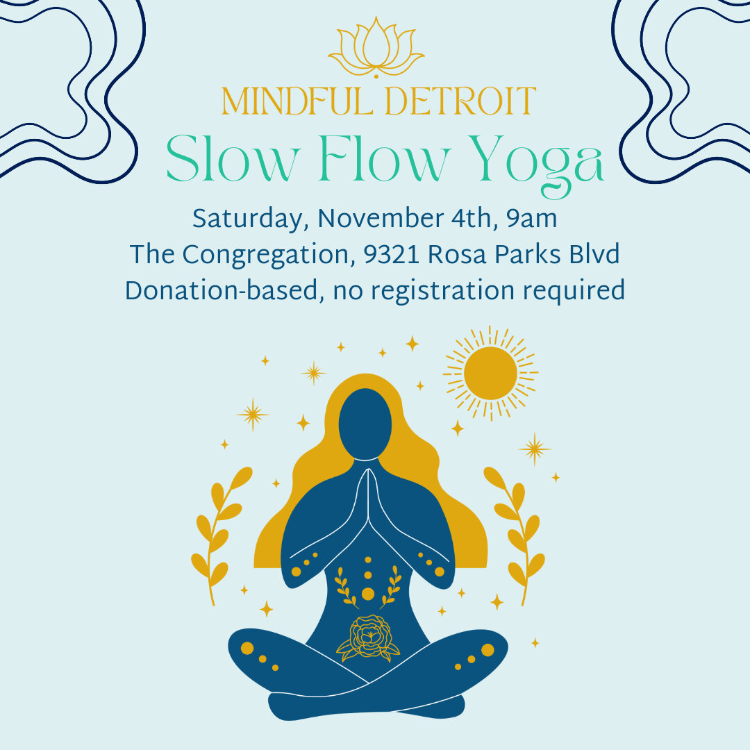THIS SATURDAY: A slow flow yoga class @thecongregationdetroit focused on BALANCE and HARMONY. How do we find balance in times of upheaval? When our nervous systems are unbalanced? Are we looking for balance or harmony or both? Are both possible? We w