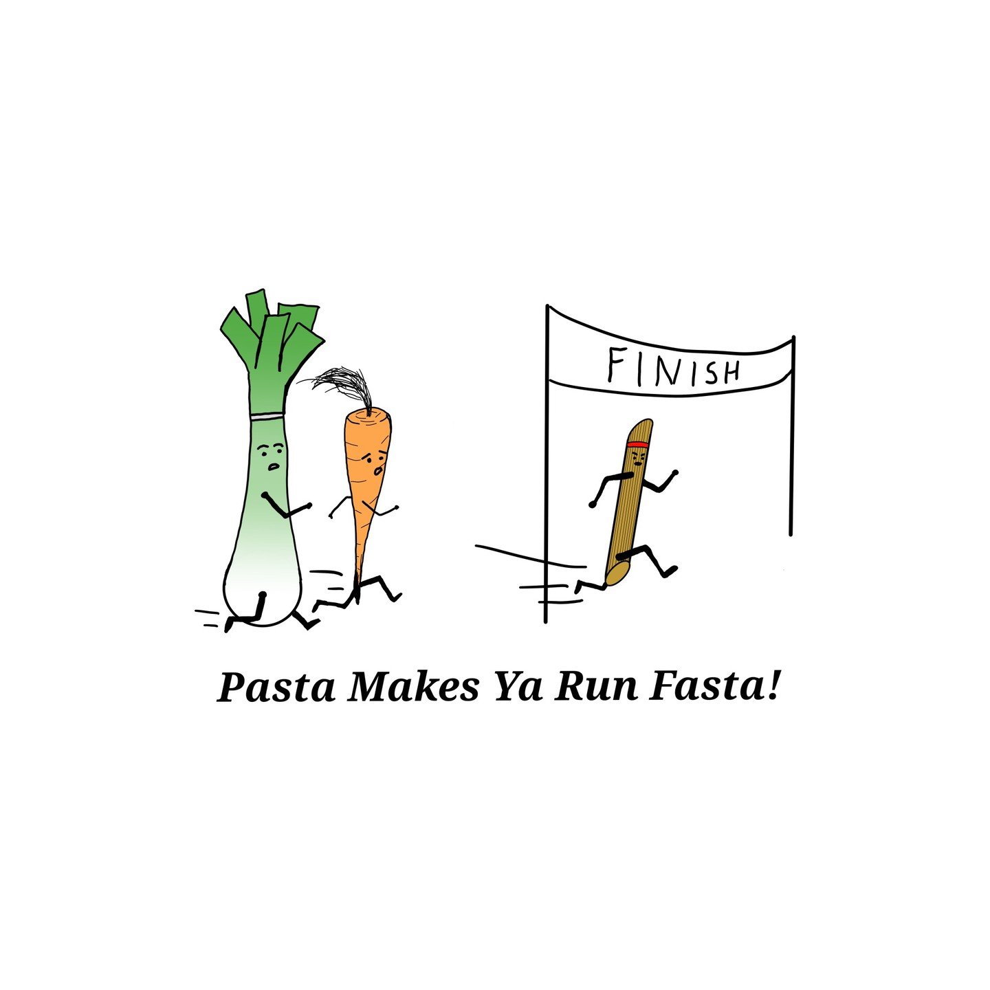 This pasta makes you run FASTA!!

(Shop link in Bio)