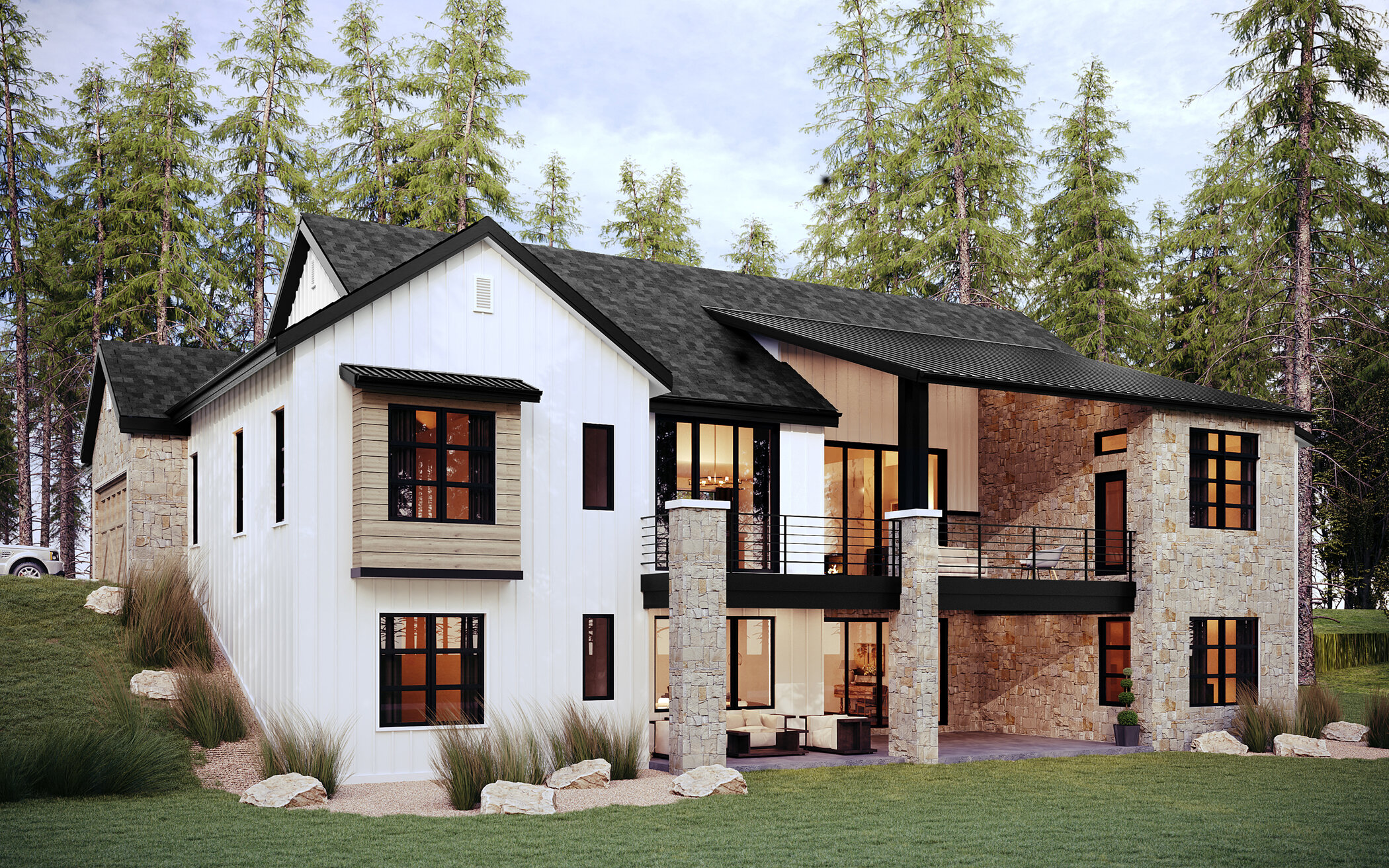 Modern Farmhouse Custom home — Stone Aspen Signature Builders | Castle