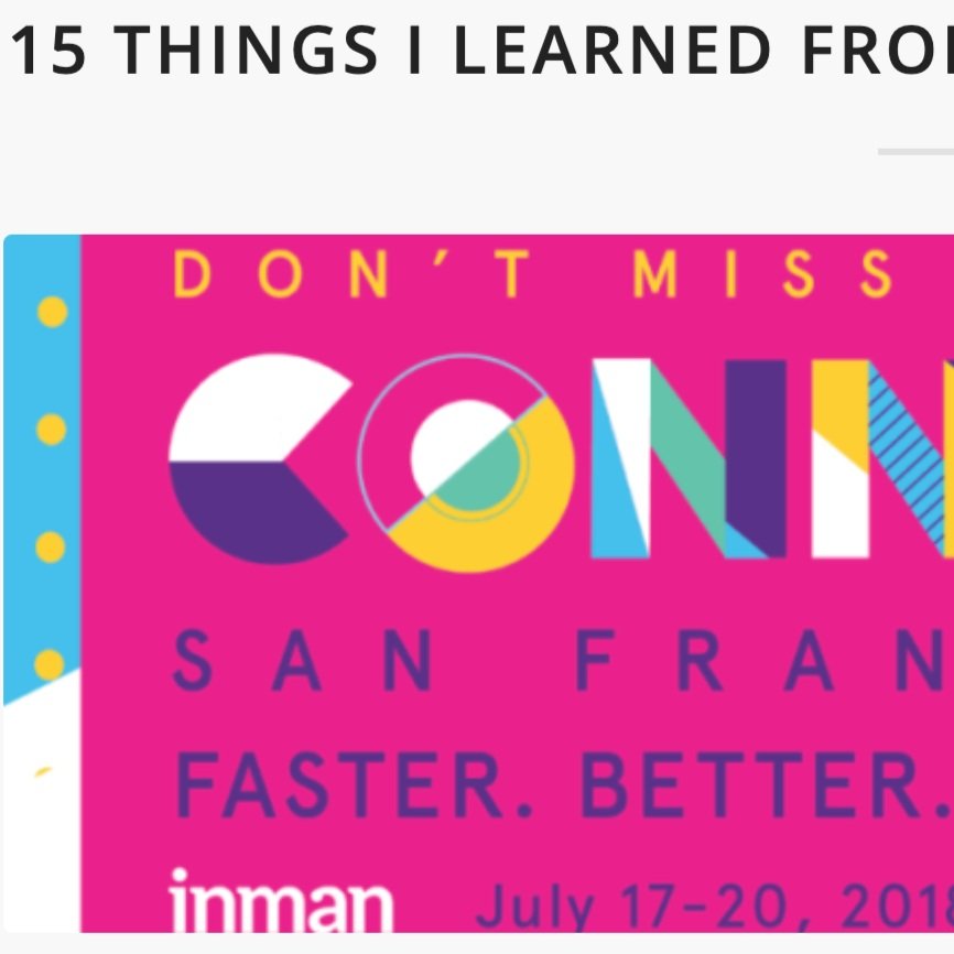 Inman Connect Takeaways: West + Main
