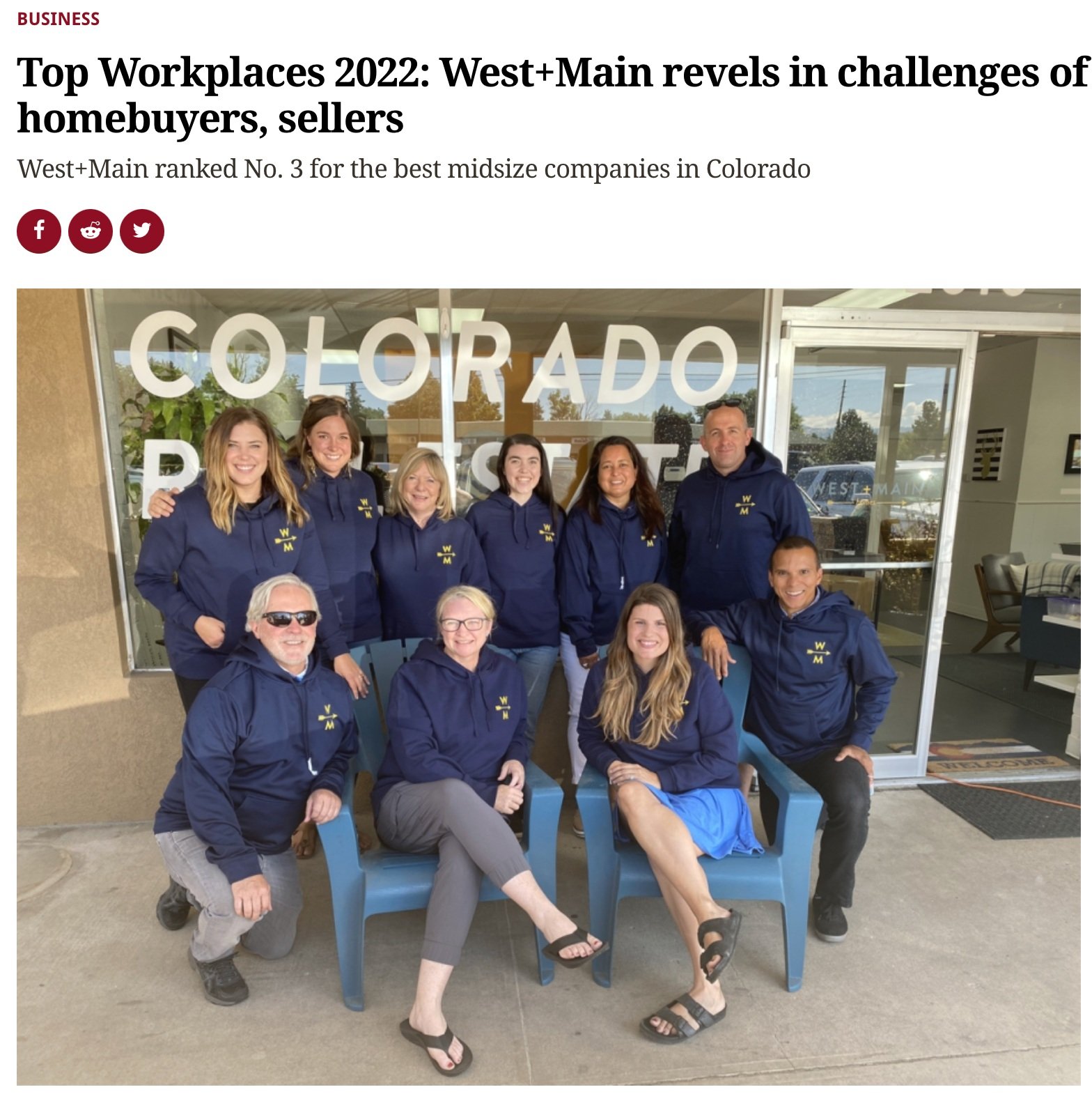 Top Workplaces 2022: West+Main revels in challenges of helping homebuyers, sellers