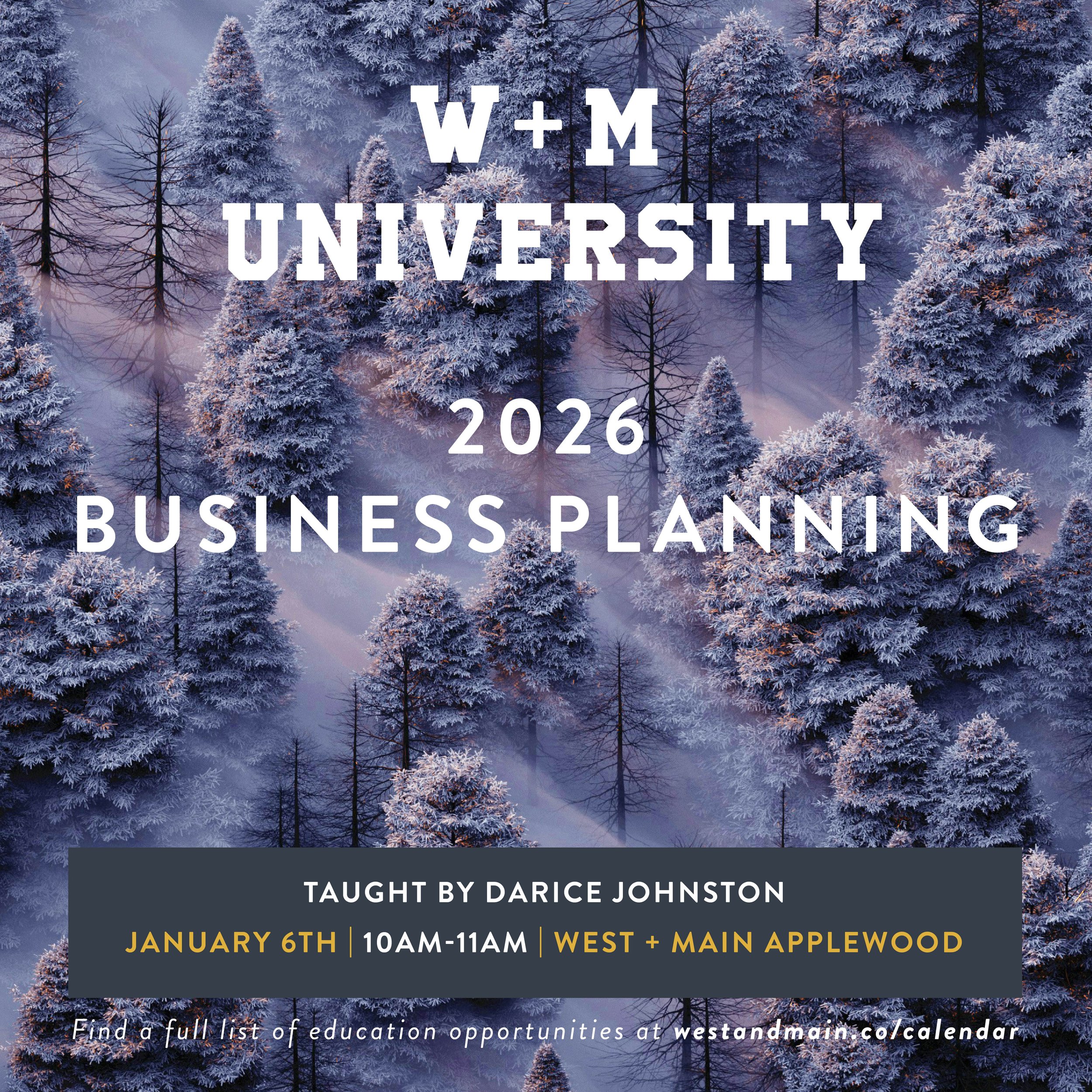W+M University: 2026 Business Planning