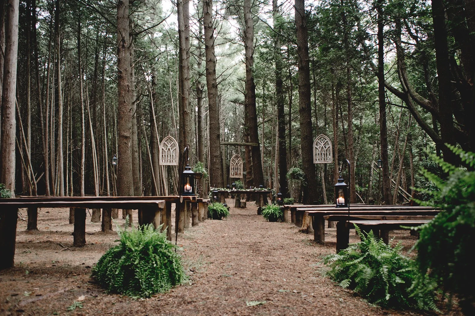 wedding venue example in the forest of whispering springs