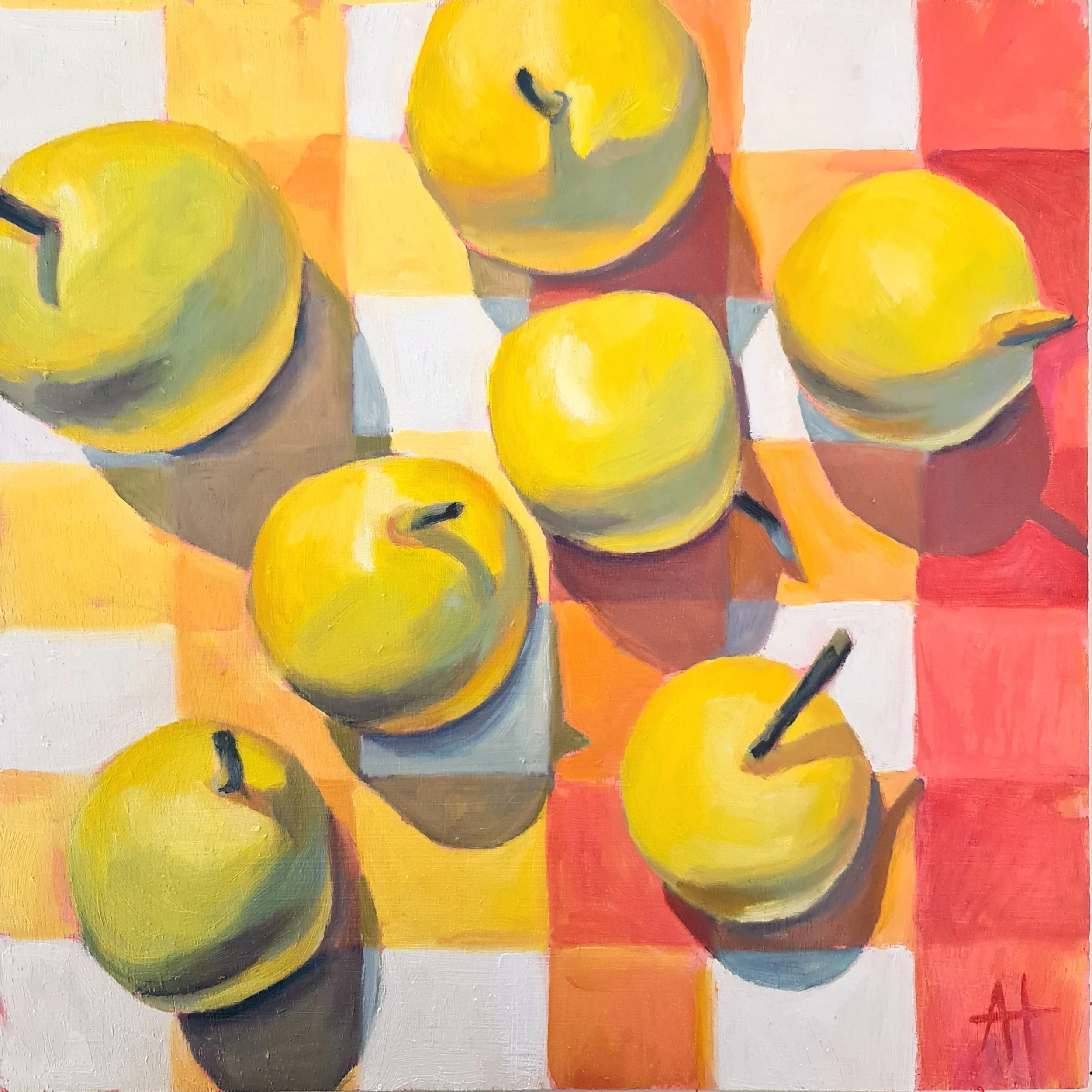 Alice Tilley-Nashi Pears-32x32cm-oil on board-oak frame-$500.jpg