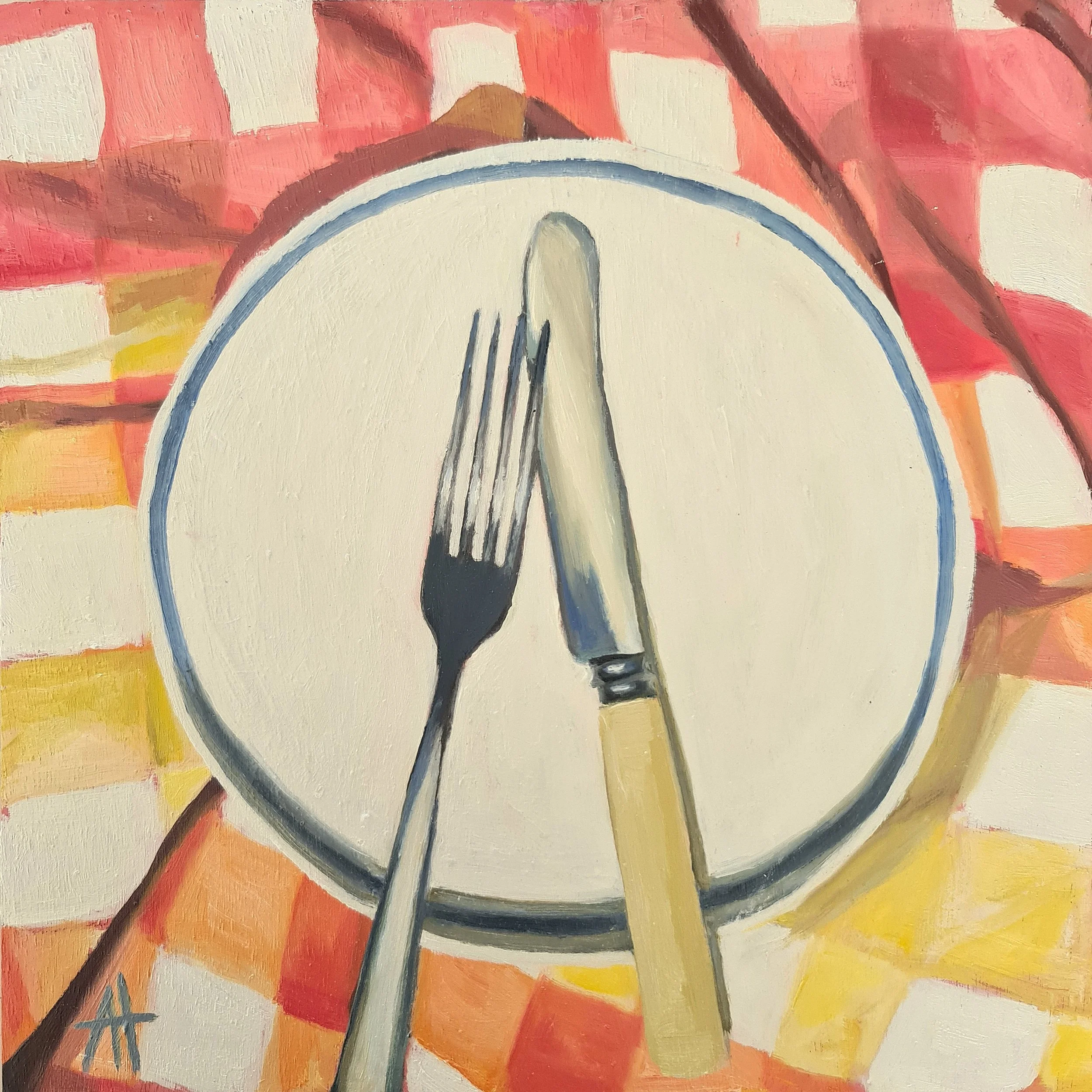 Alice Tilley-Waiting for lunch I-32x32cm-oil on board-oak frame-$500.jpg